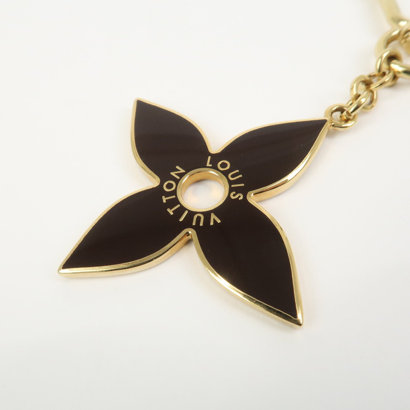 Louis Vuitton Porte Cles Puzzle Bag Charm Dark Brown Gold M65218