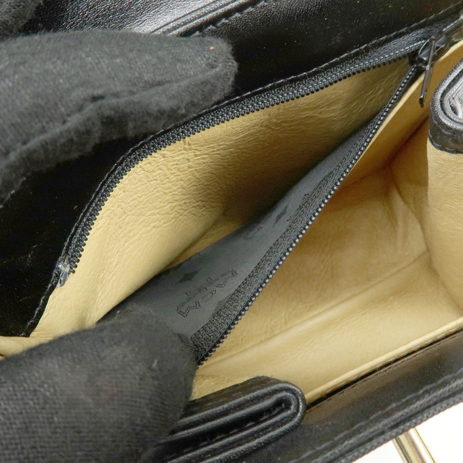 MCM Visetos PVC Leather 2Way Bag Hand Bag Shoulder Bag Black