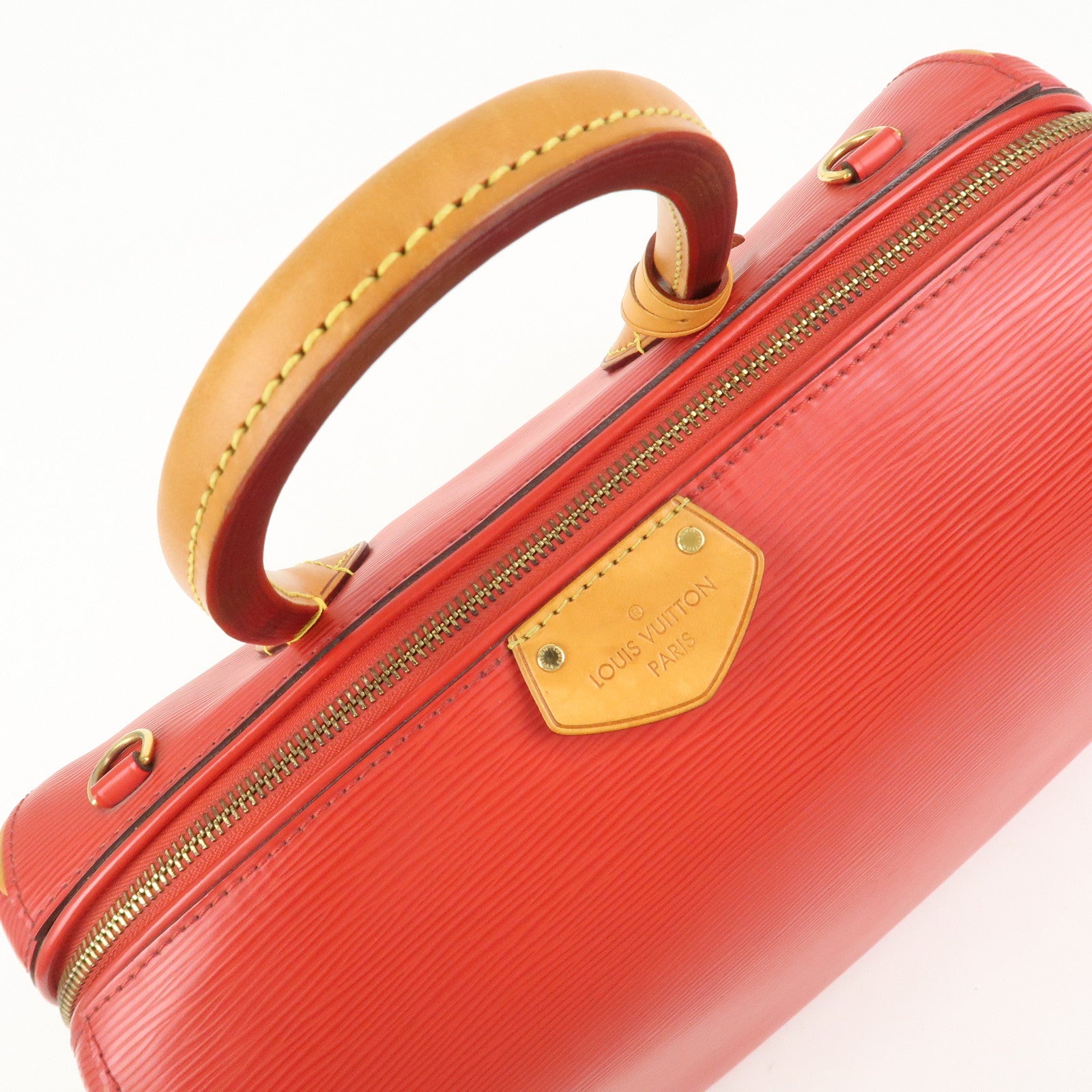 Louis Vuitton Epi Leather Dock PM Hand Bag Coquelicot M93246