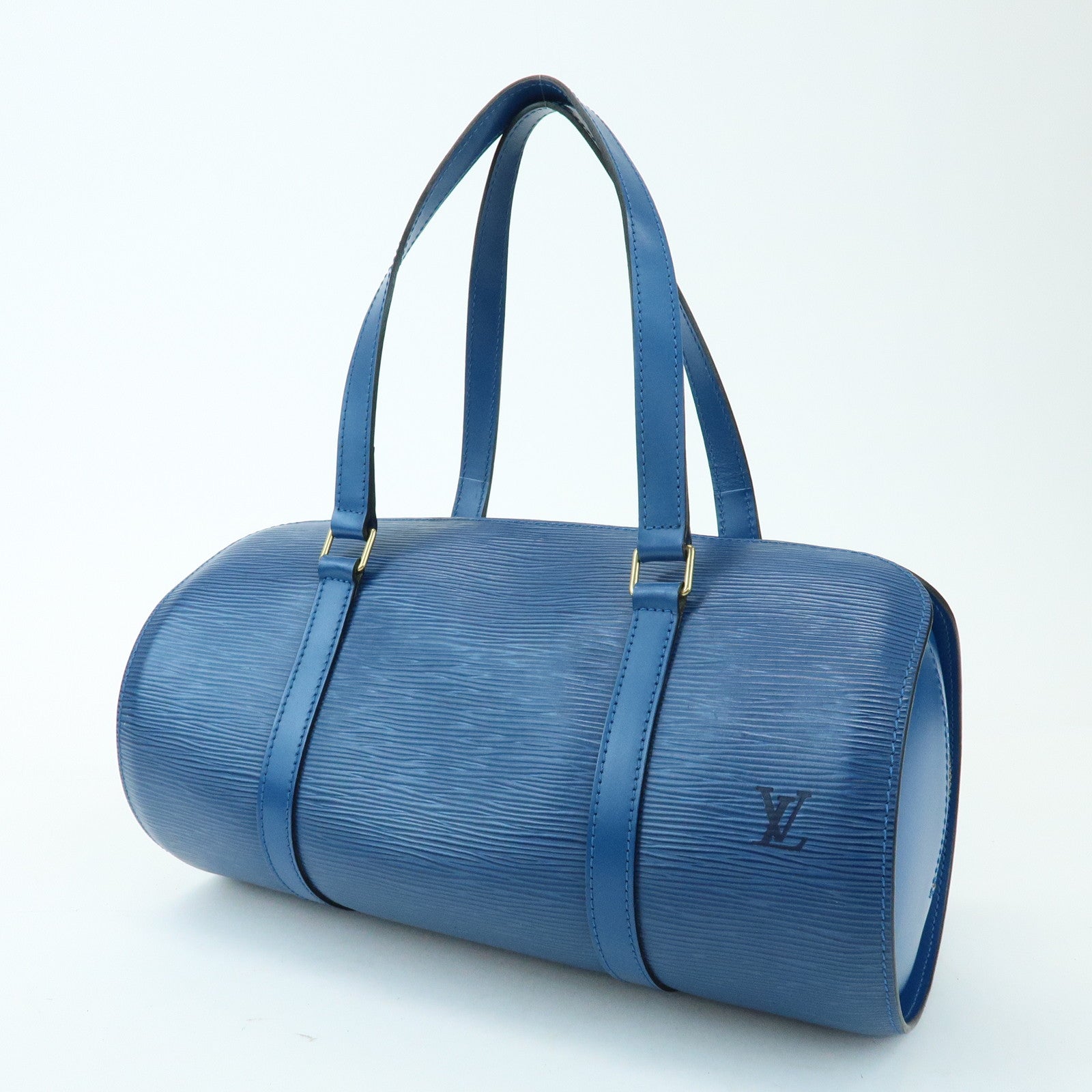 Louis Vuitton Epi Soufflot Shoulder Bag & Pouch Toledo Blue M52225　