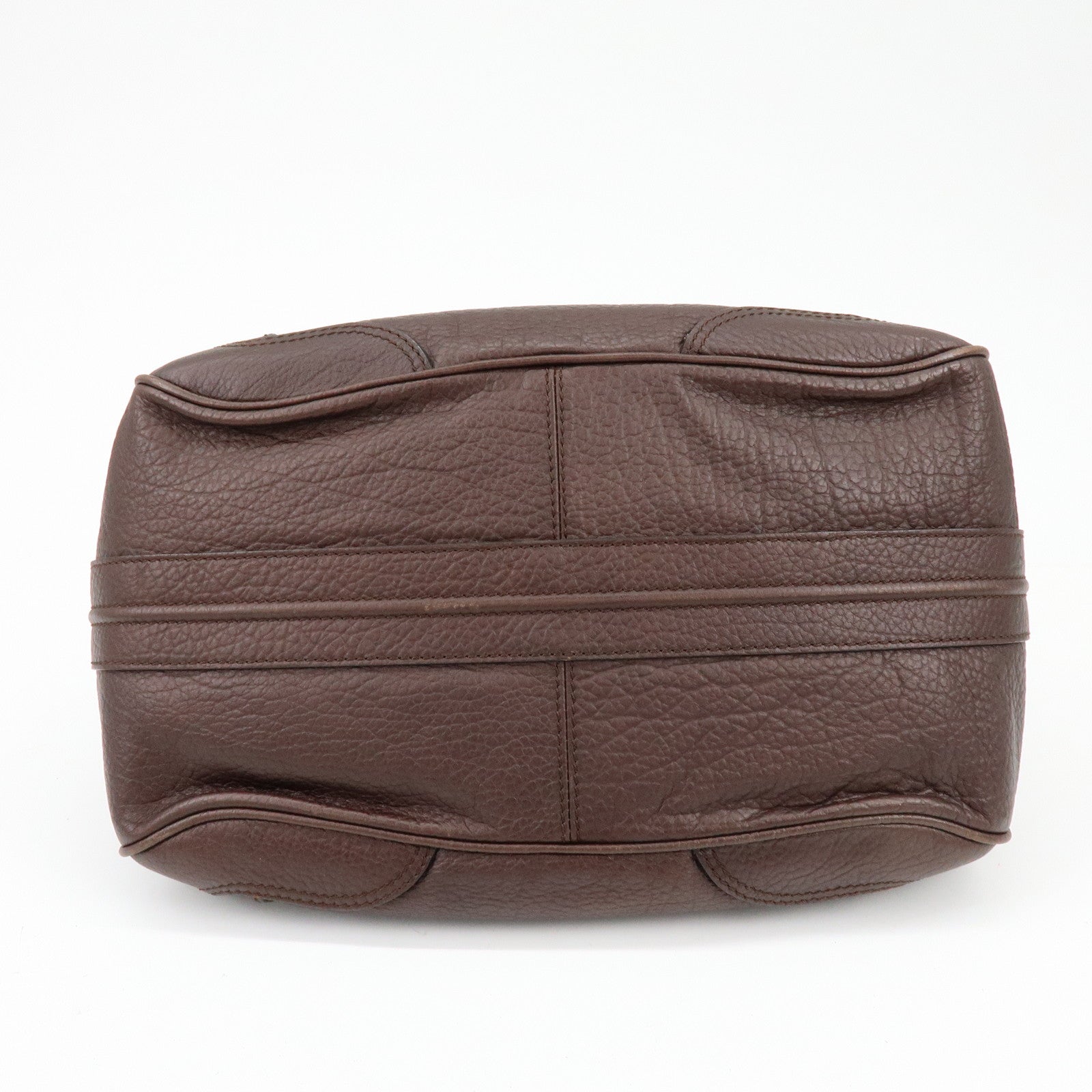 CELINE Triomphe Leather Tote Bag Hand Bag Shoulder Bag Brown