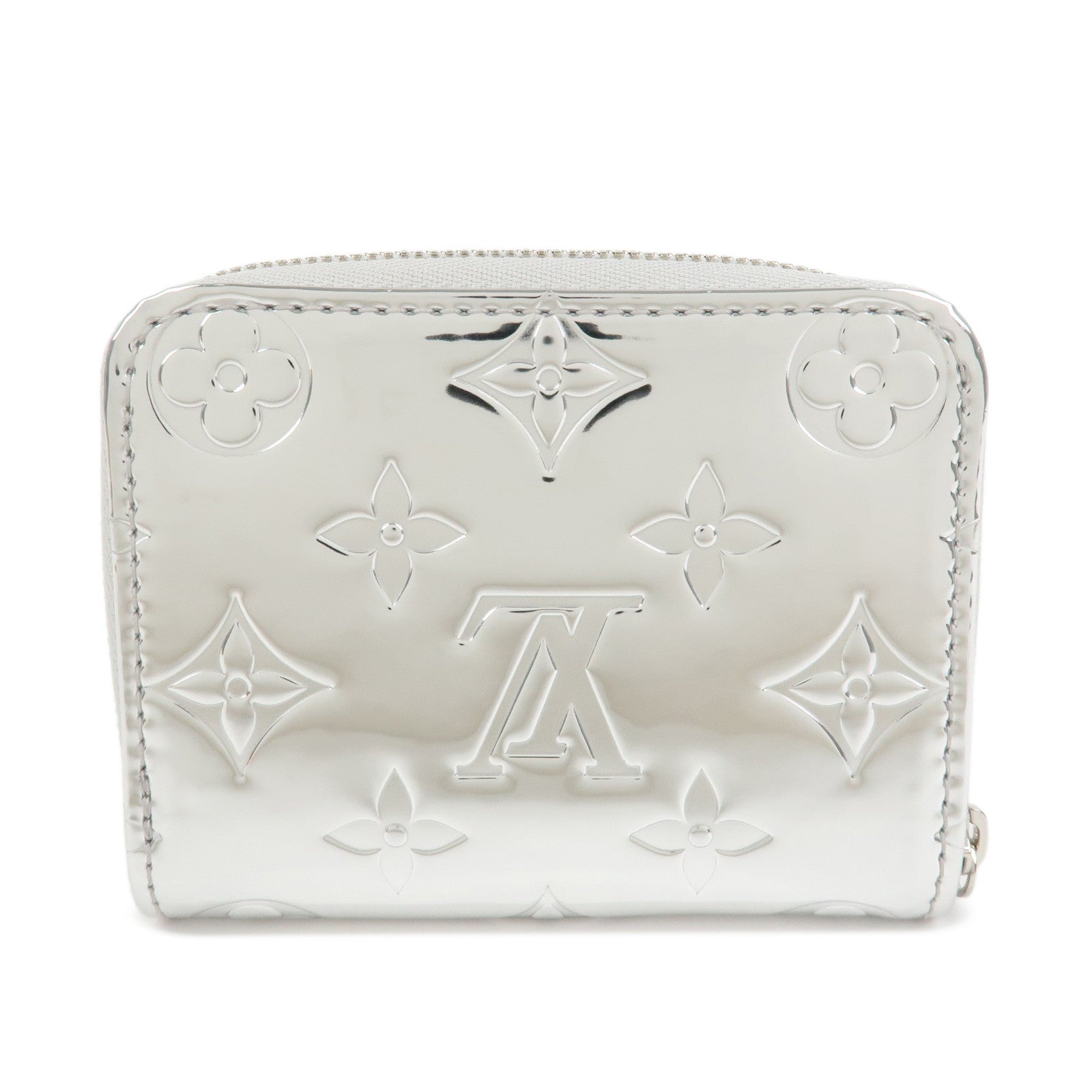 Louis Vuitton Monogram Miroir Mirror Vinyl Coin Case Argent M12673