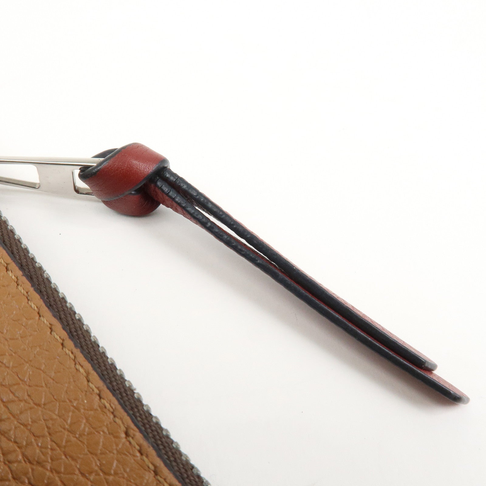 LOEWE Anagram Leather Fragment Card Case Brown