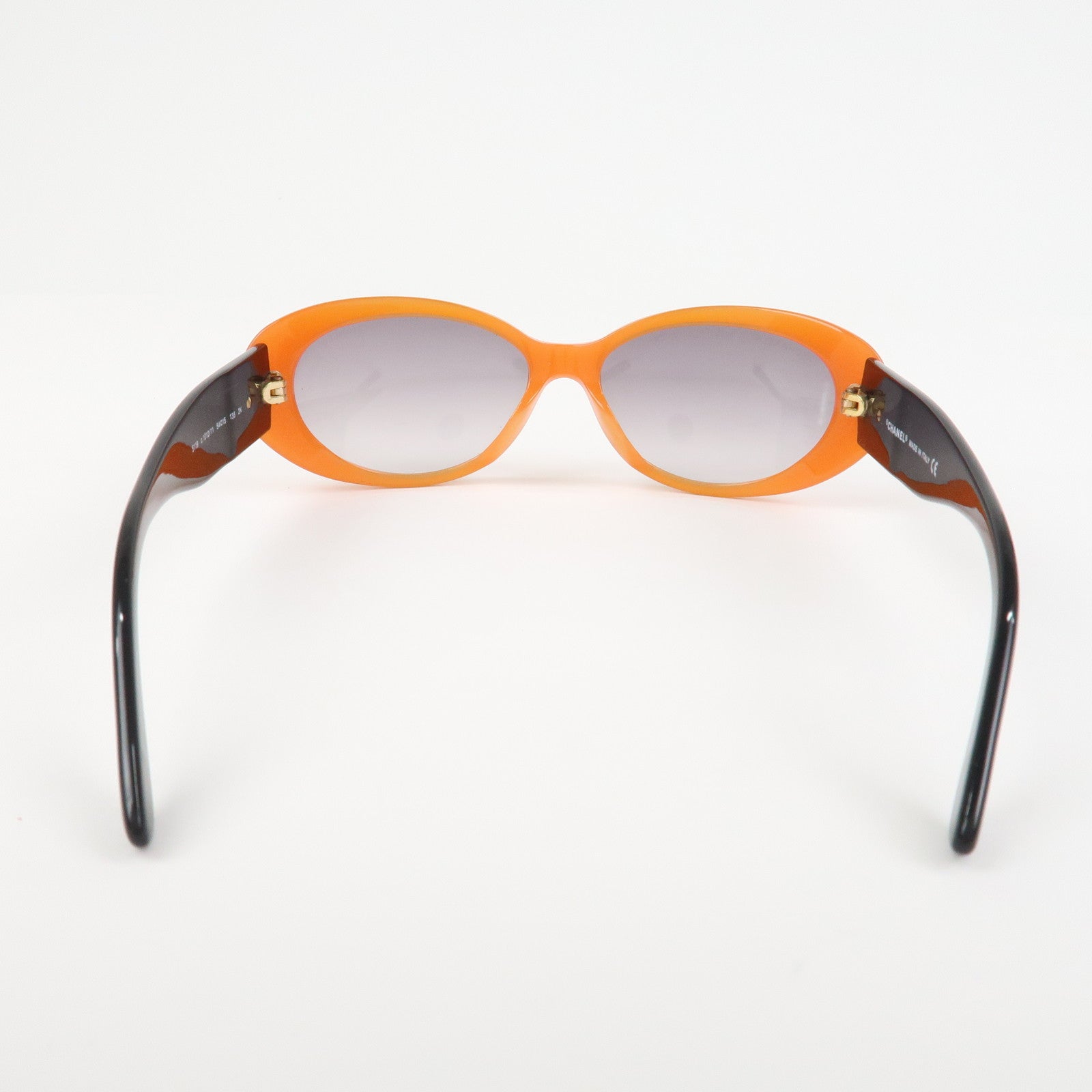 CHANEL Plastic Sunglasses Orange Black 5119 c.1012/11 54□15 135 2N