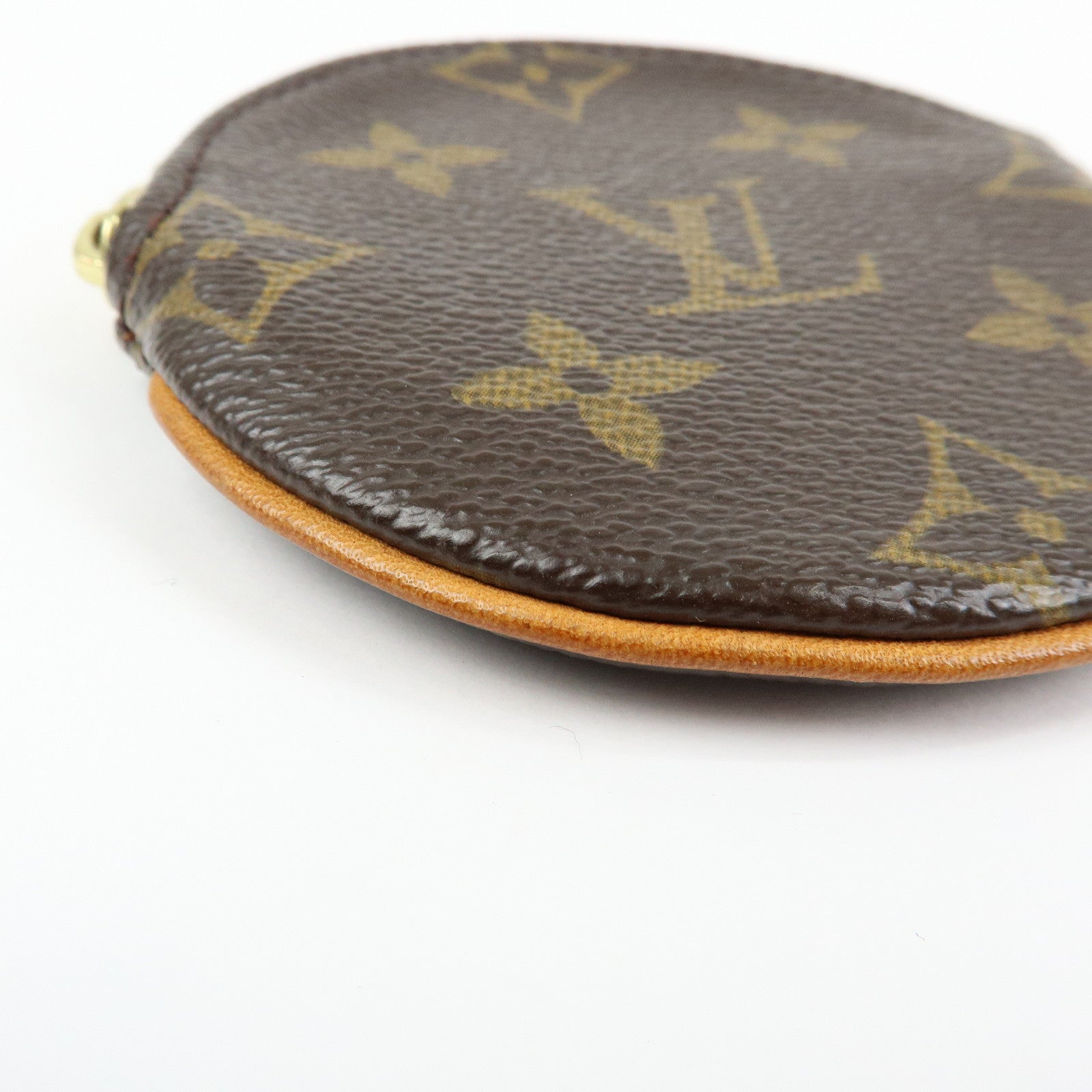 Louis Vuitton Monogram Porte Monnaie Rond Coin Case Brown M61926