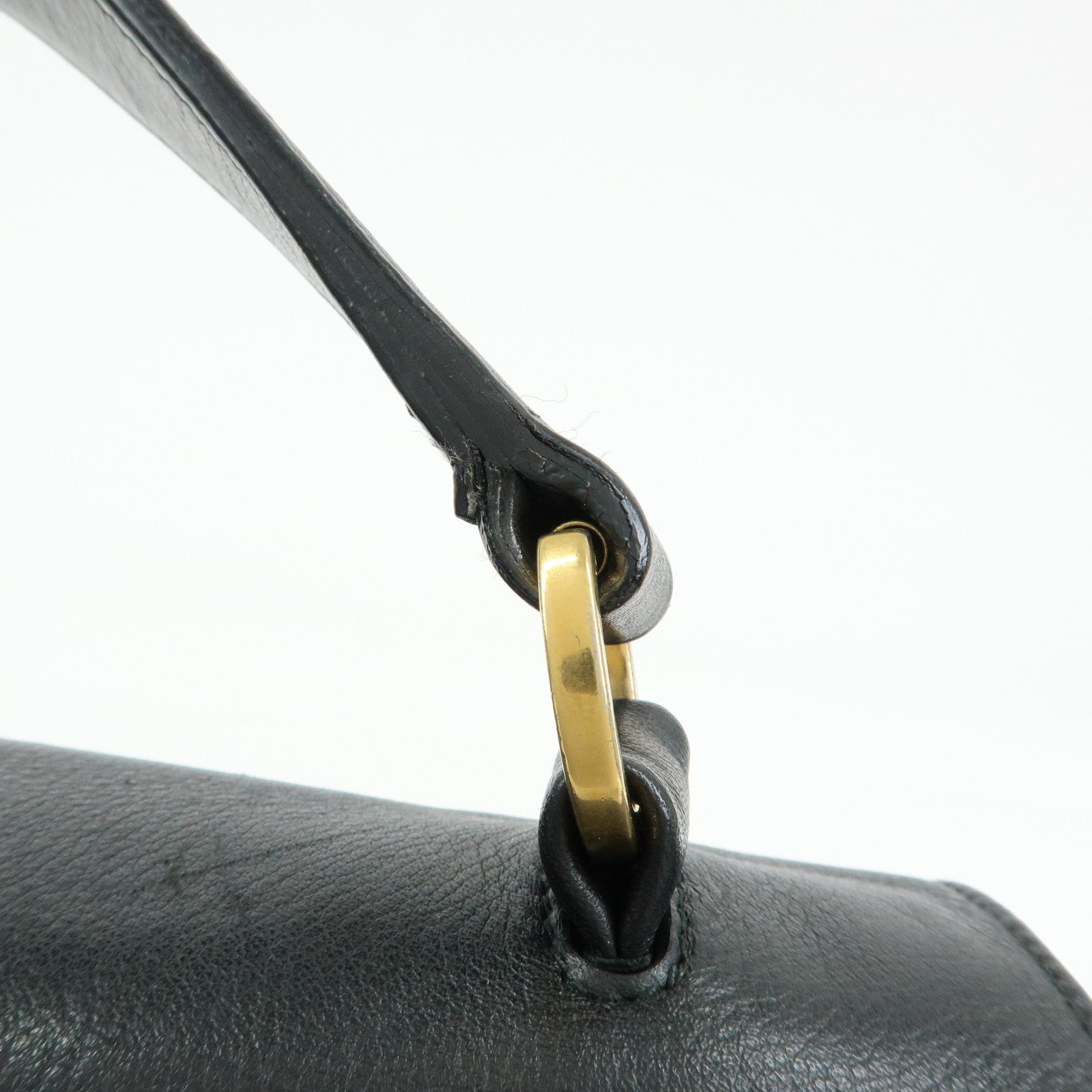 SAINT LAURENT PARIS Muse Two Canvas Leather 2Way Bag Black 313499