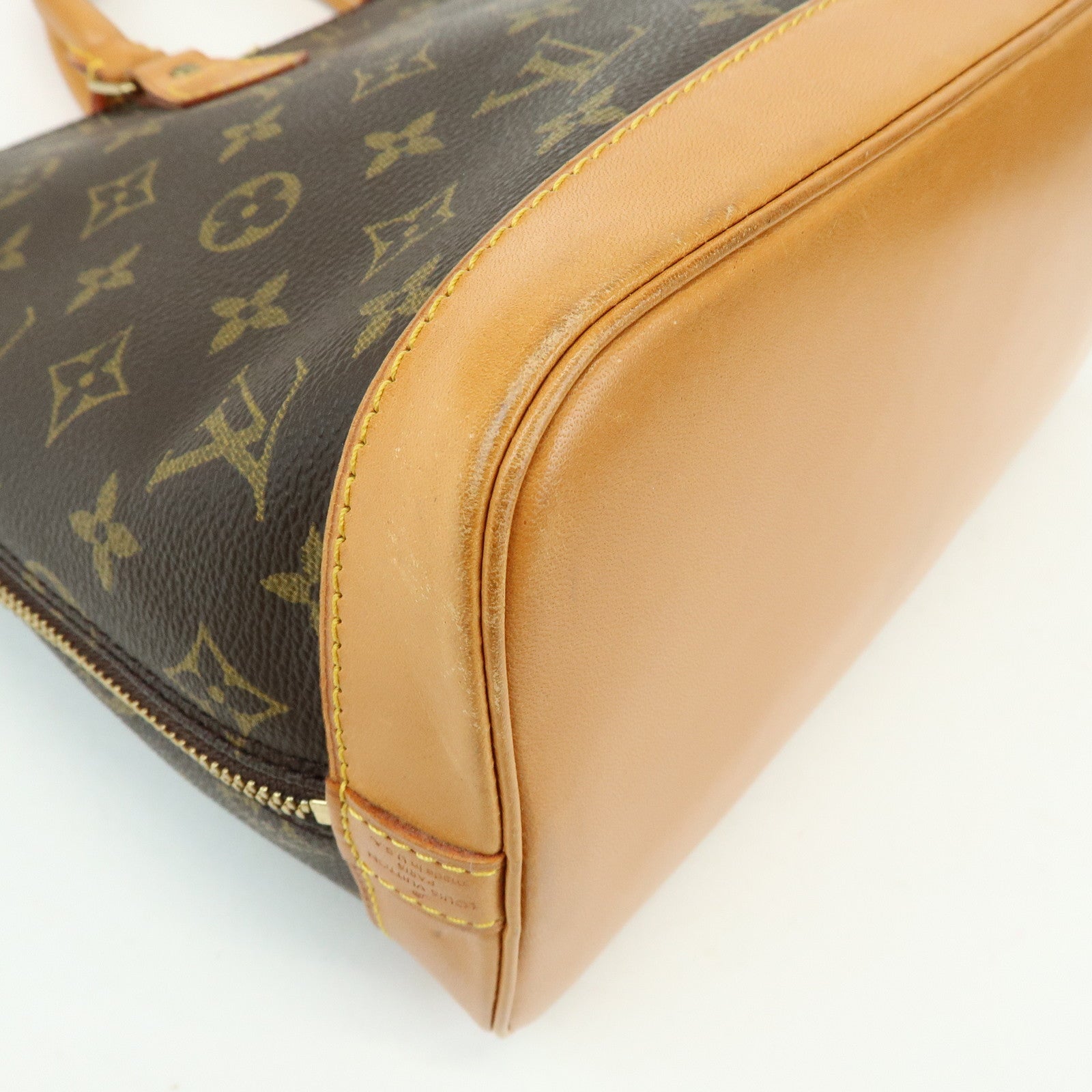 Louis Vuitton Monogram Alma PM Canvas Leather Hand Bag Brown M51130