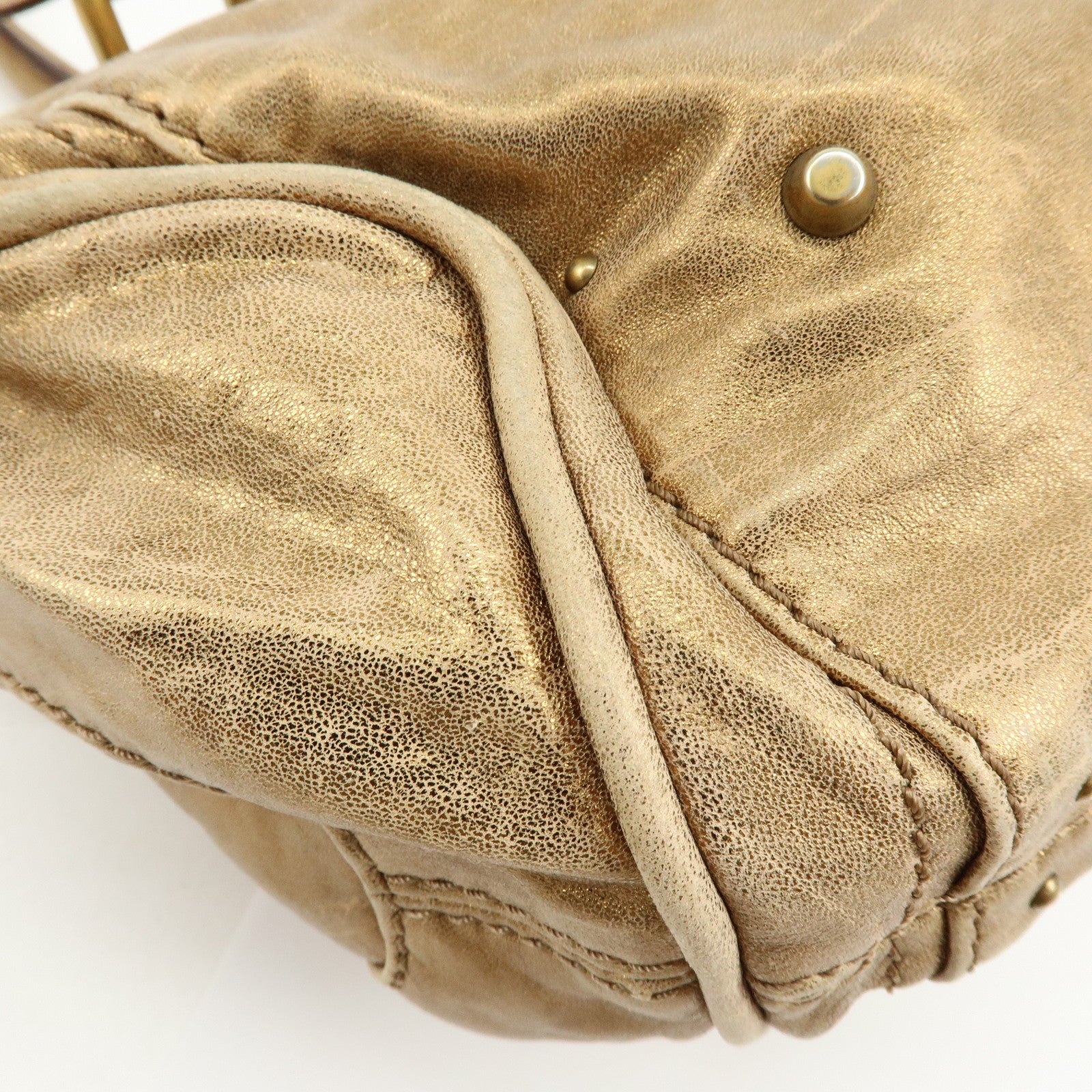 Chloe Paddington Leather Shoulder Bag Hand Bag Gold