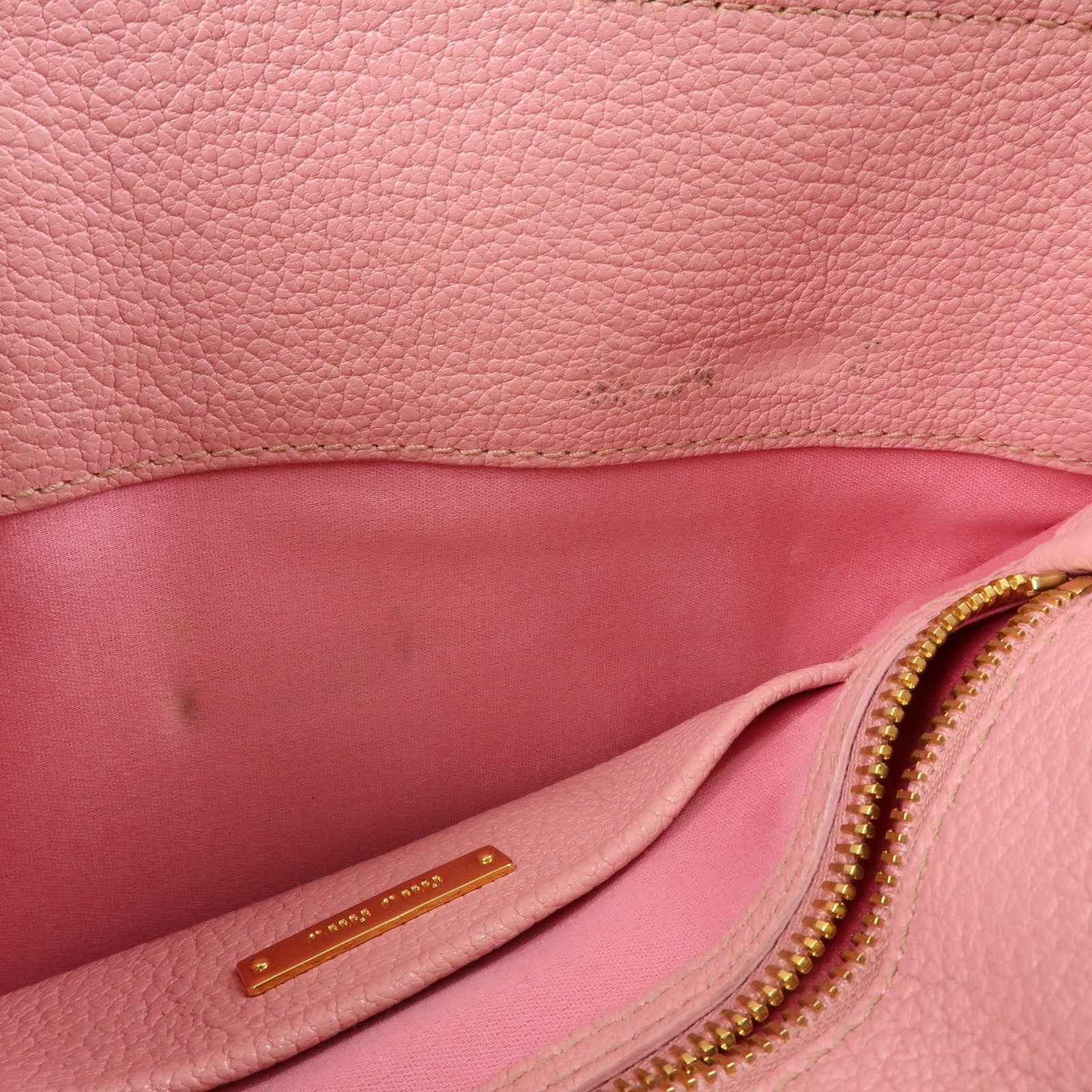MIU MIU Logo Madras Leather 2Way Hand Shoulder Bag Pink RN0799