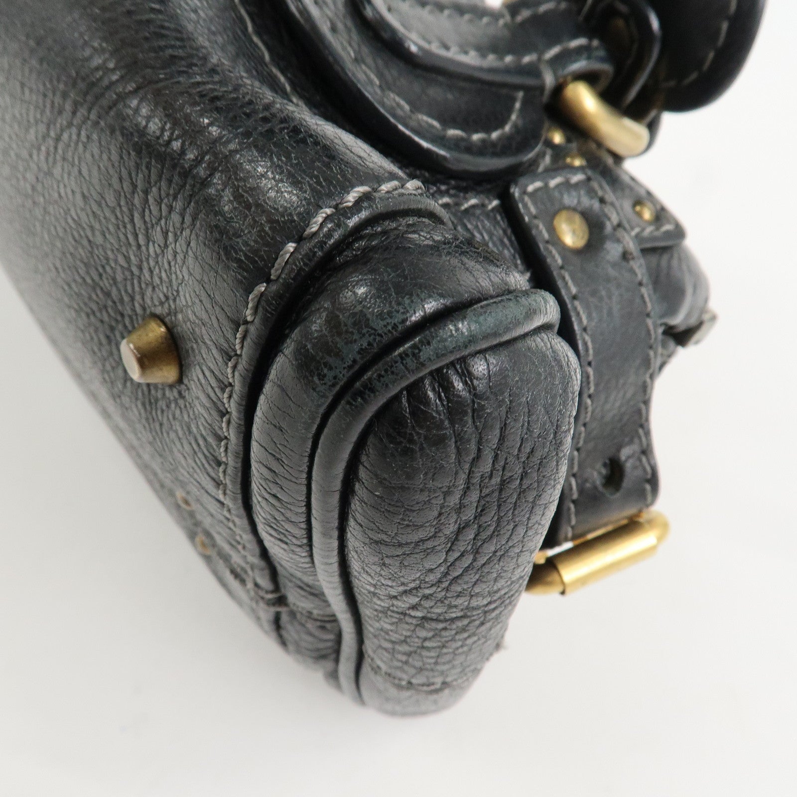 Chloe Paddington Leather Hand Bag Shoulder Bag Black