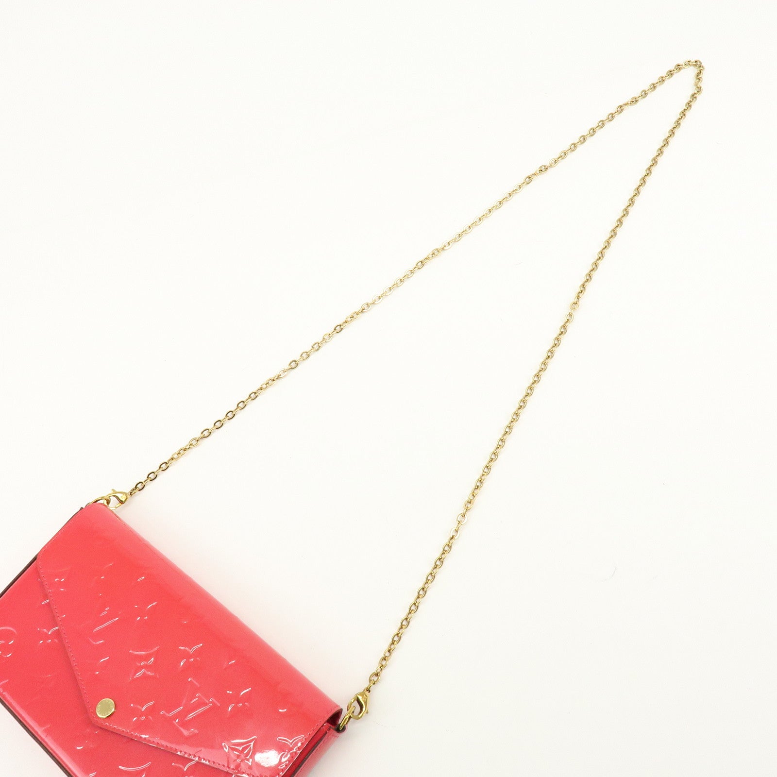 Louis Vuitton Monogram Vernis Leather Pochette Felicie Pink M61787