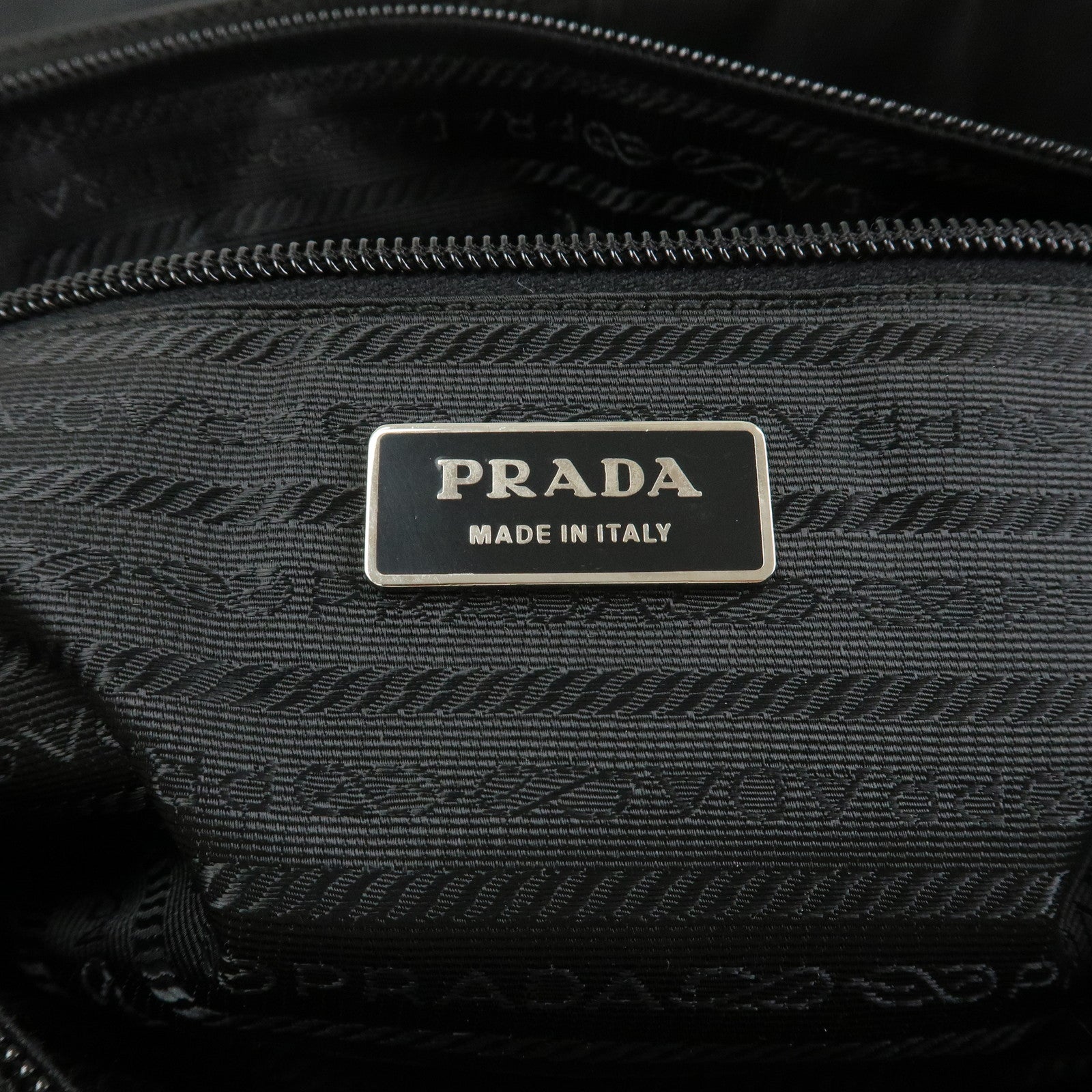 PRADA Nylon Patent Leather 2Way Bag Shoulder Bag Black BN1106
