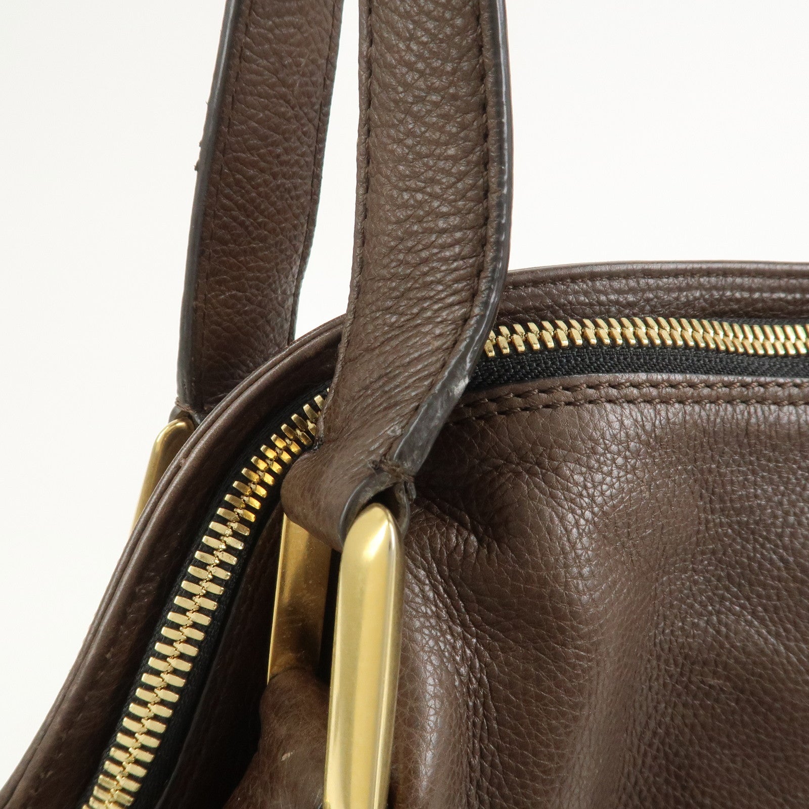 Chloe Marcie Leather 2Way Bag Shoulder Hand Bag Brown 03.10.662