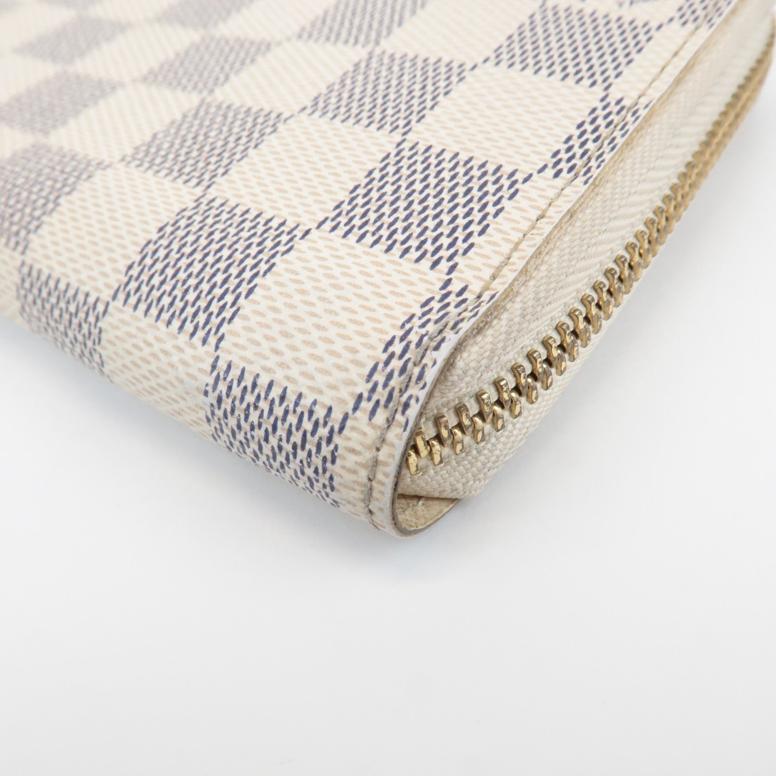 Louis Vuitton Damier Azur Round Zippy Wallet Long Wallet N60019 Used