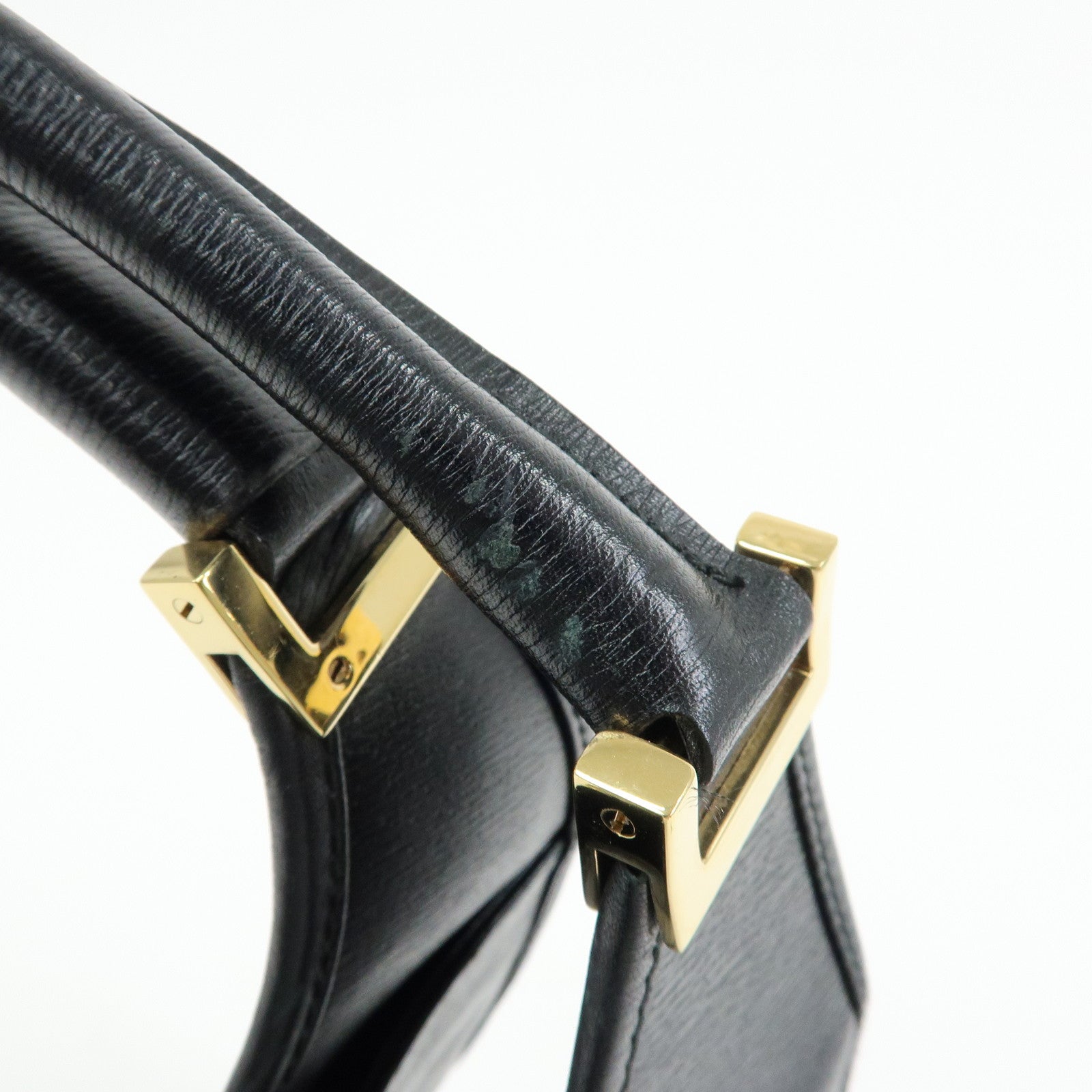 GUCCI Jackie Leather Shoulder Bag Hand Bag Black 002.1067