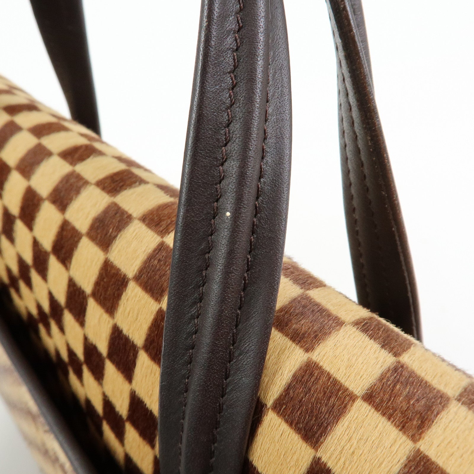 Louis Vuitton Damier Sauvage Lion Hand Bag Beige Brown M92131