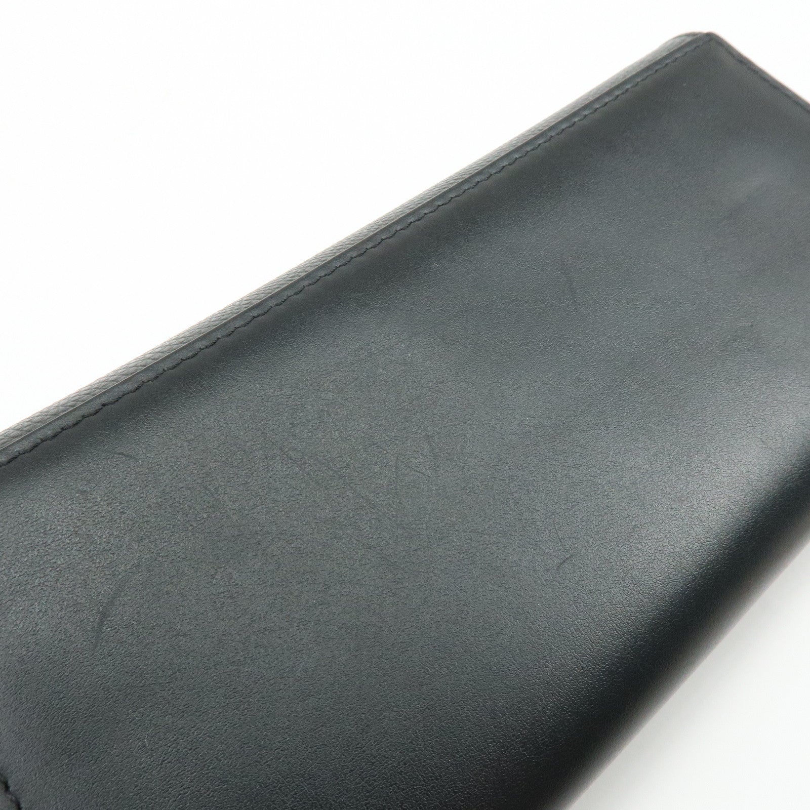 FENDI Leather Chain Wallet WOC Black 8M0365
