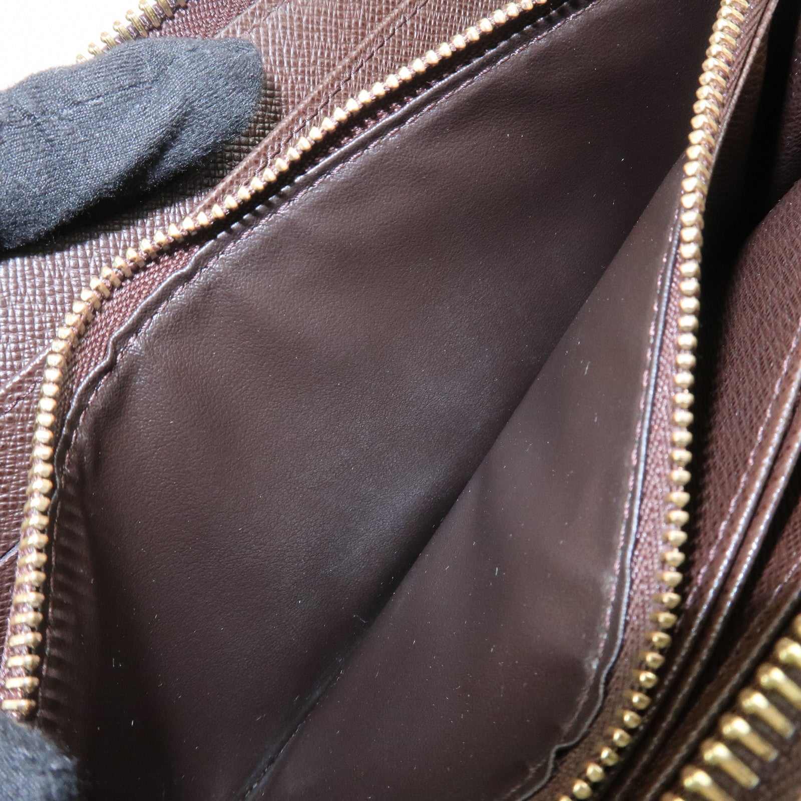 Louis Vuitton Damier Round Zippy Wallet Old Style Brown N60015