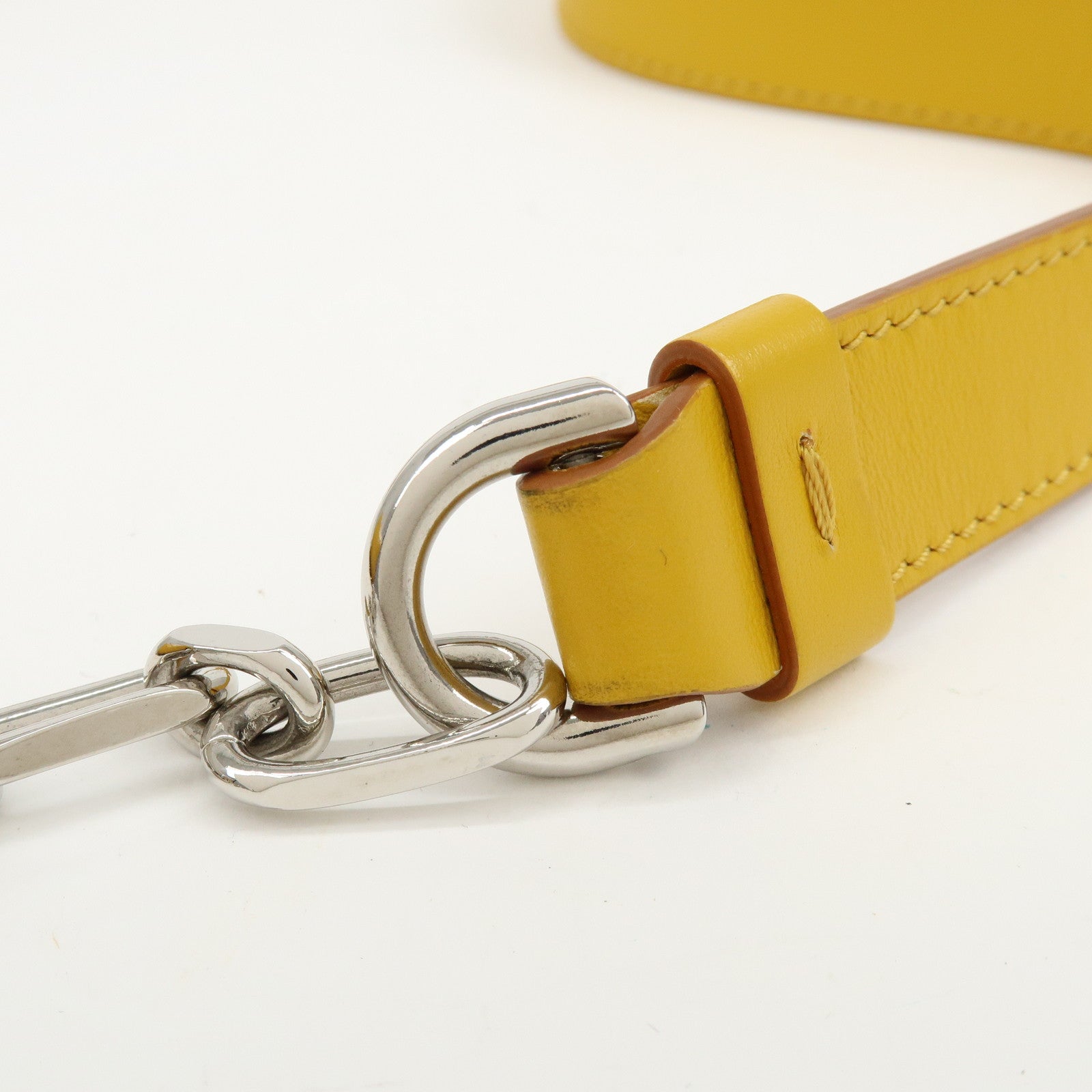 TOD'S Double T Tassel Leather Shoulder Bag Crossbody Bag Yellow