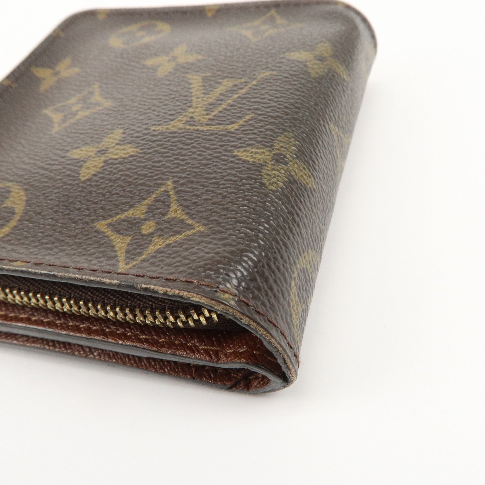 Louis Vuitton Monogram Canvas Compact Zippy Wallet Brown M61667