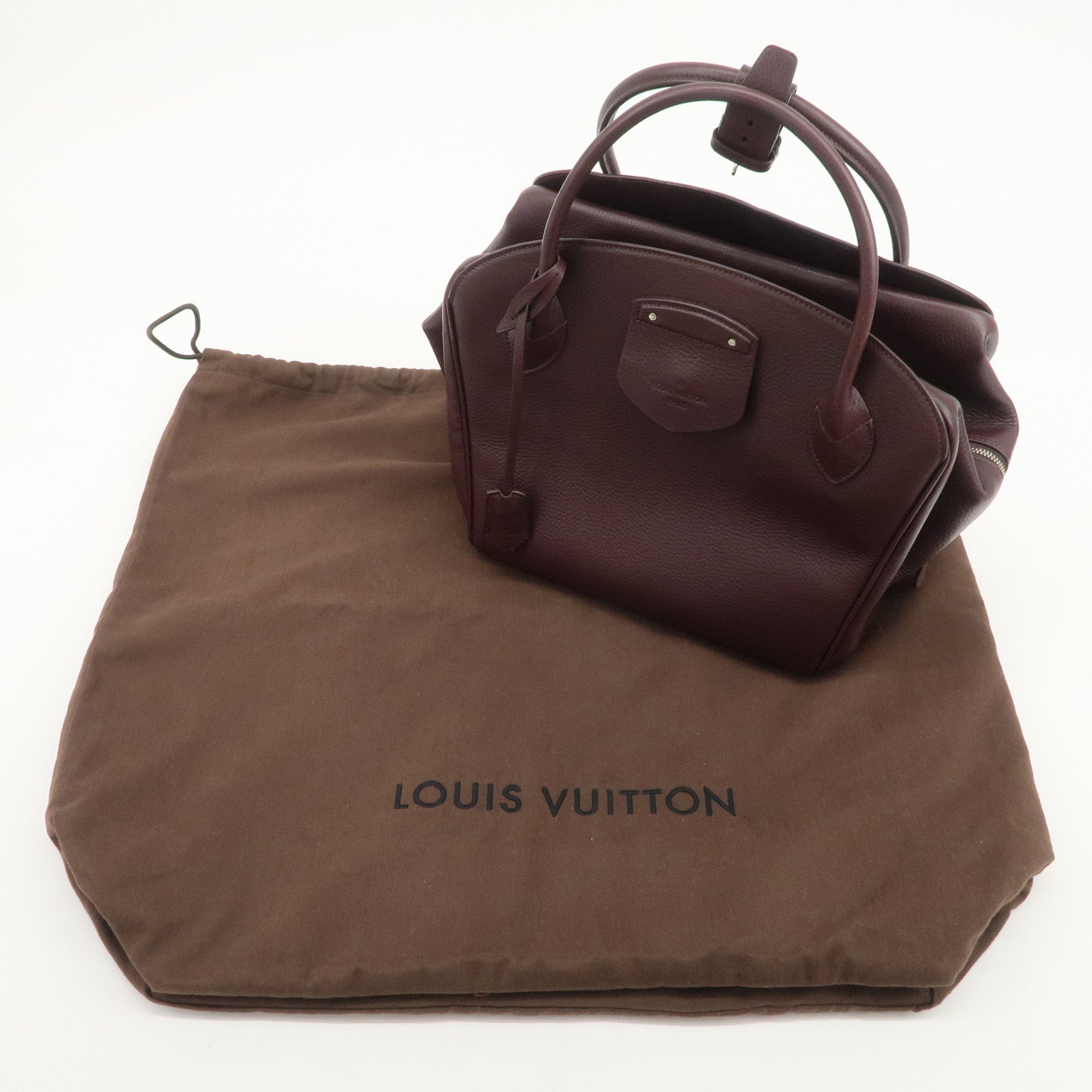 Louis Vuitton Taurillon Mirabilis SPO Hand Bag Cassis M93859