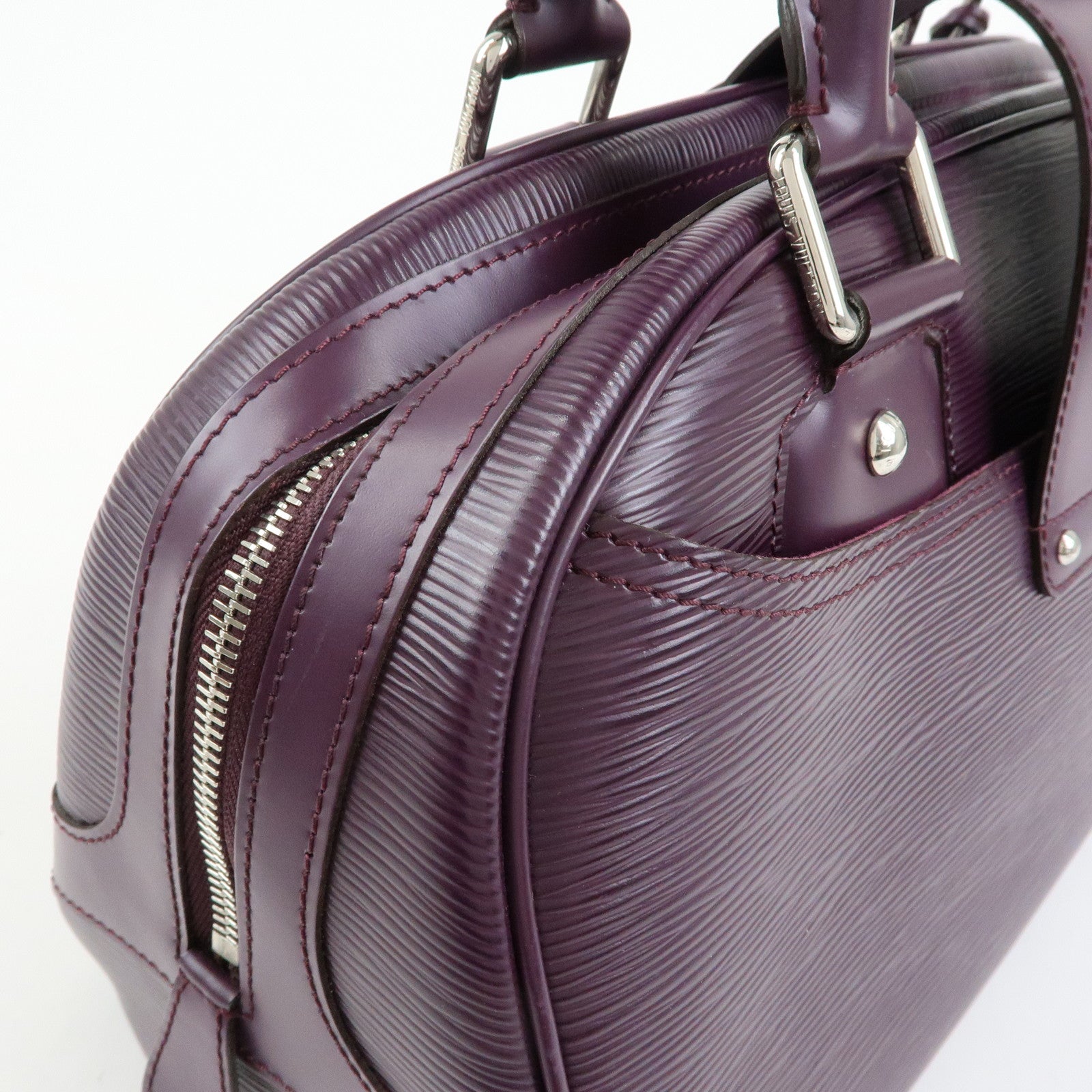 Louis Vuitton Epi Bowling Montaigne GM Hand Bag Cassis M5931K