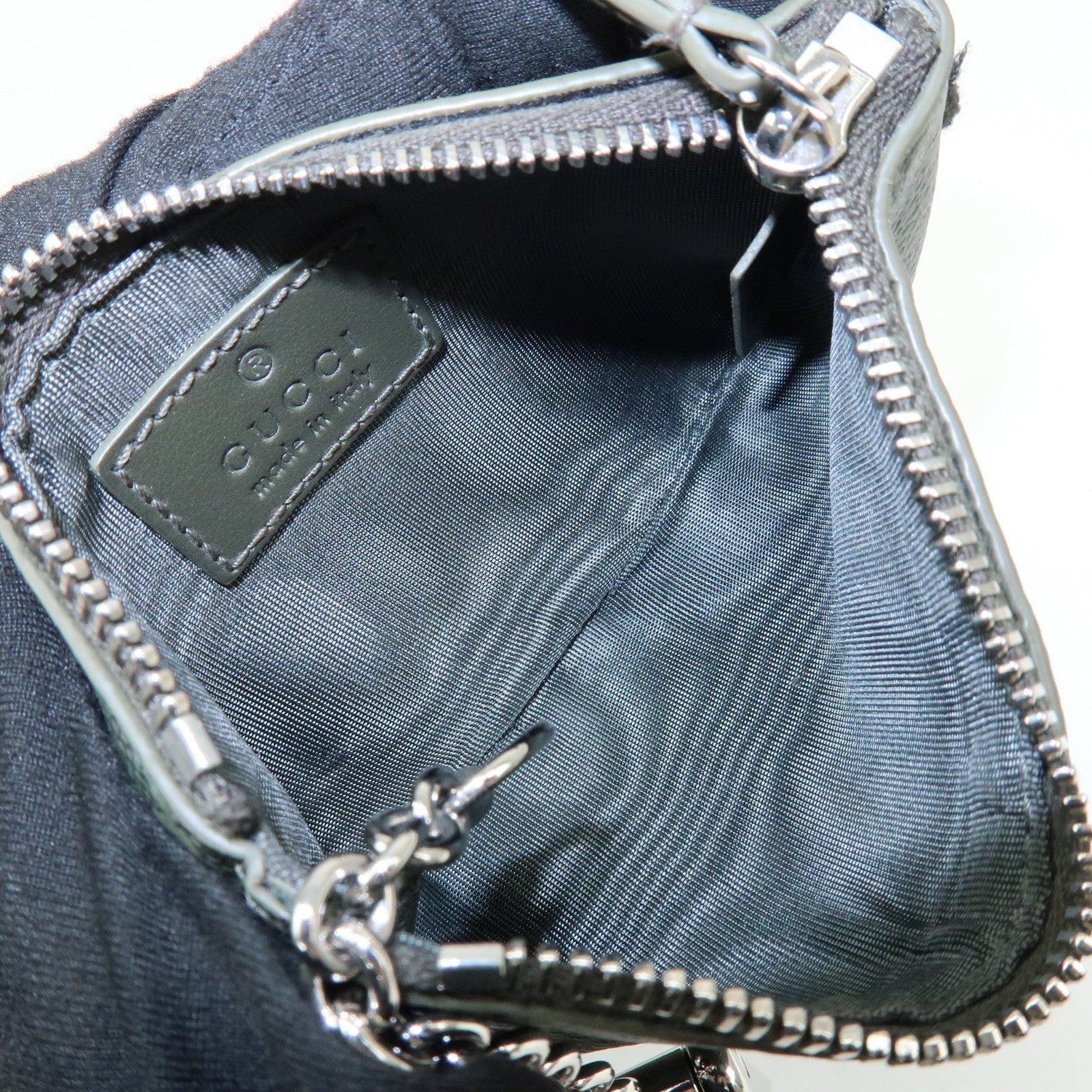 GUCCI Trim GG Supreme PVC Coin Case Card Case Khaki