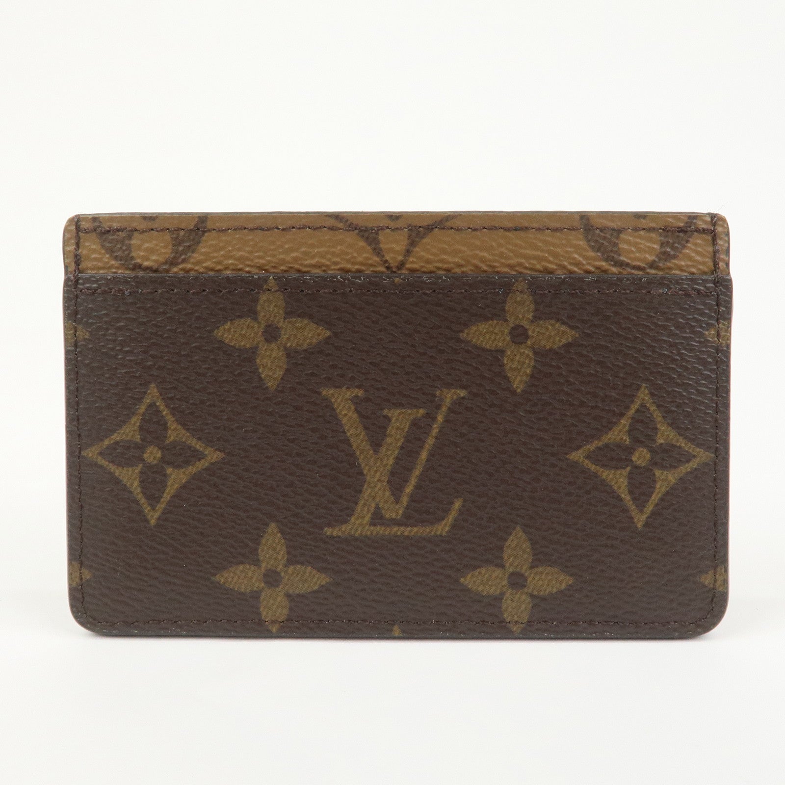 Louis Vuitton Monogram Reverse Porte Cartes Simple Card Case M69161