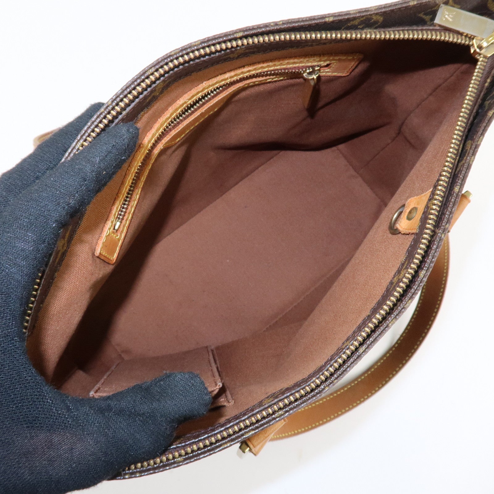 Louis Vuitton Monogram Canvas Cabas Piano Tote Bag Hand Bag M51148 Used