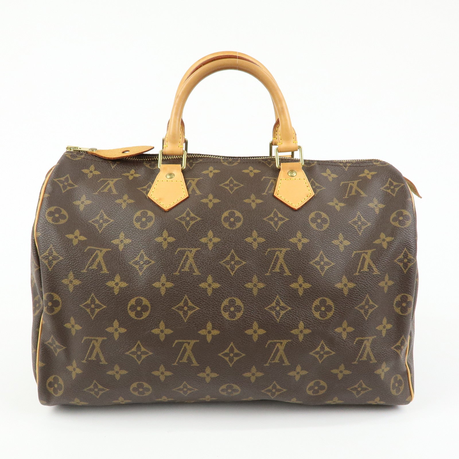 Louis Vuitton Monogram Speedy 35 Boston Bag Hand Bag Brown M41524