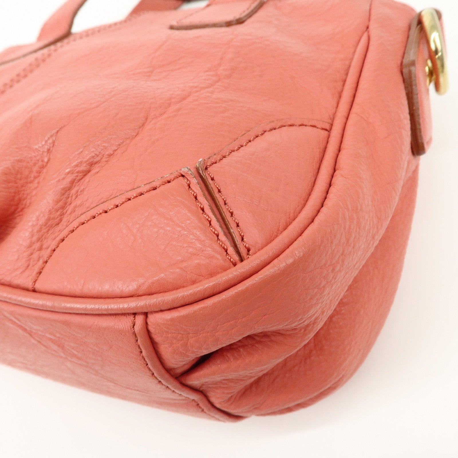 BURBERRY 2Way Bag Hand Bag Pink Gold Hardware