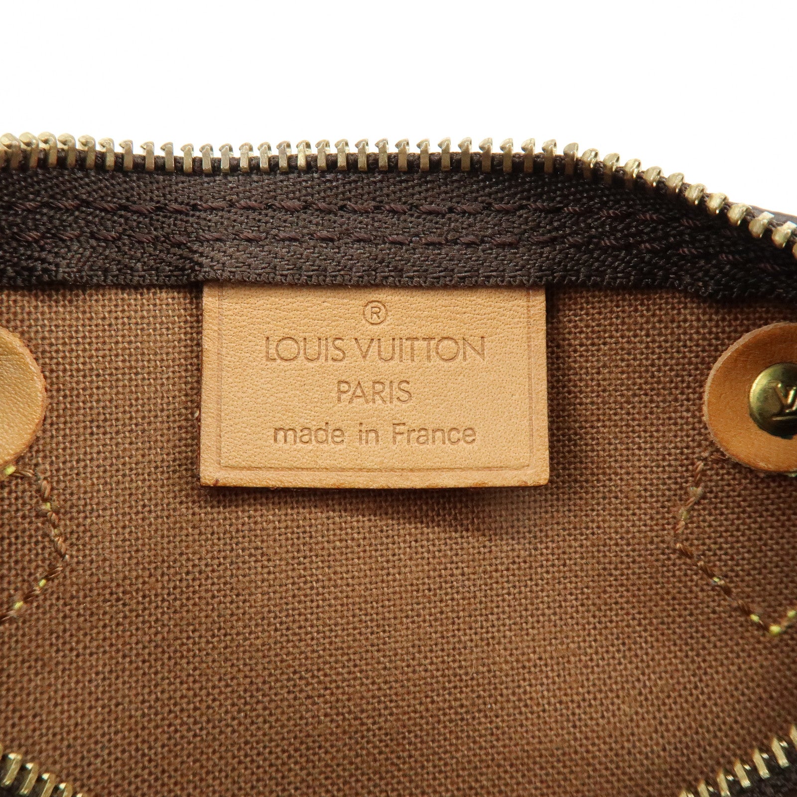 Louis Vuitton Monogram Mini Speedy Hand Bag & Strap Brown M41534