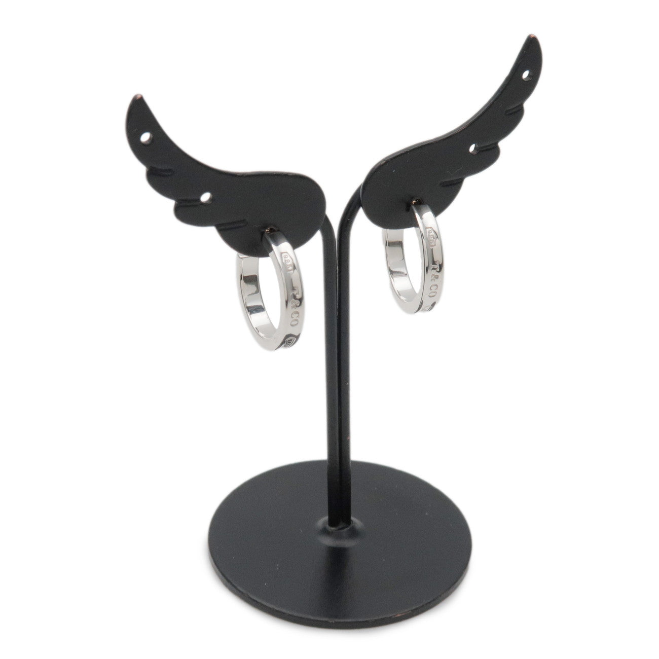 Tiffany & Co 1837 Narrow Hoop Small Earrings SV925 Silver