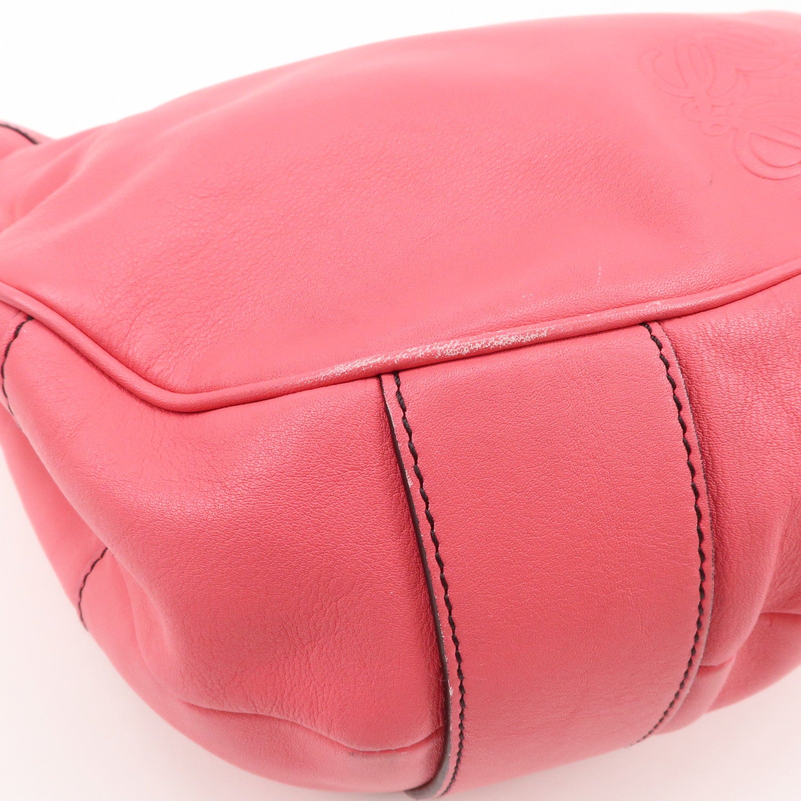 LOEWE Anagram Leather Shoulder Bag Hand Bag Pink