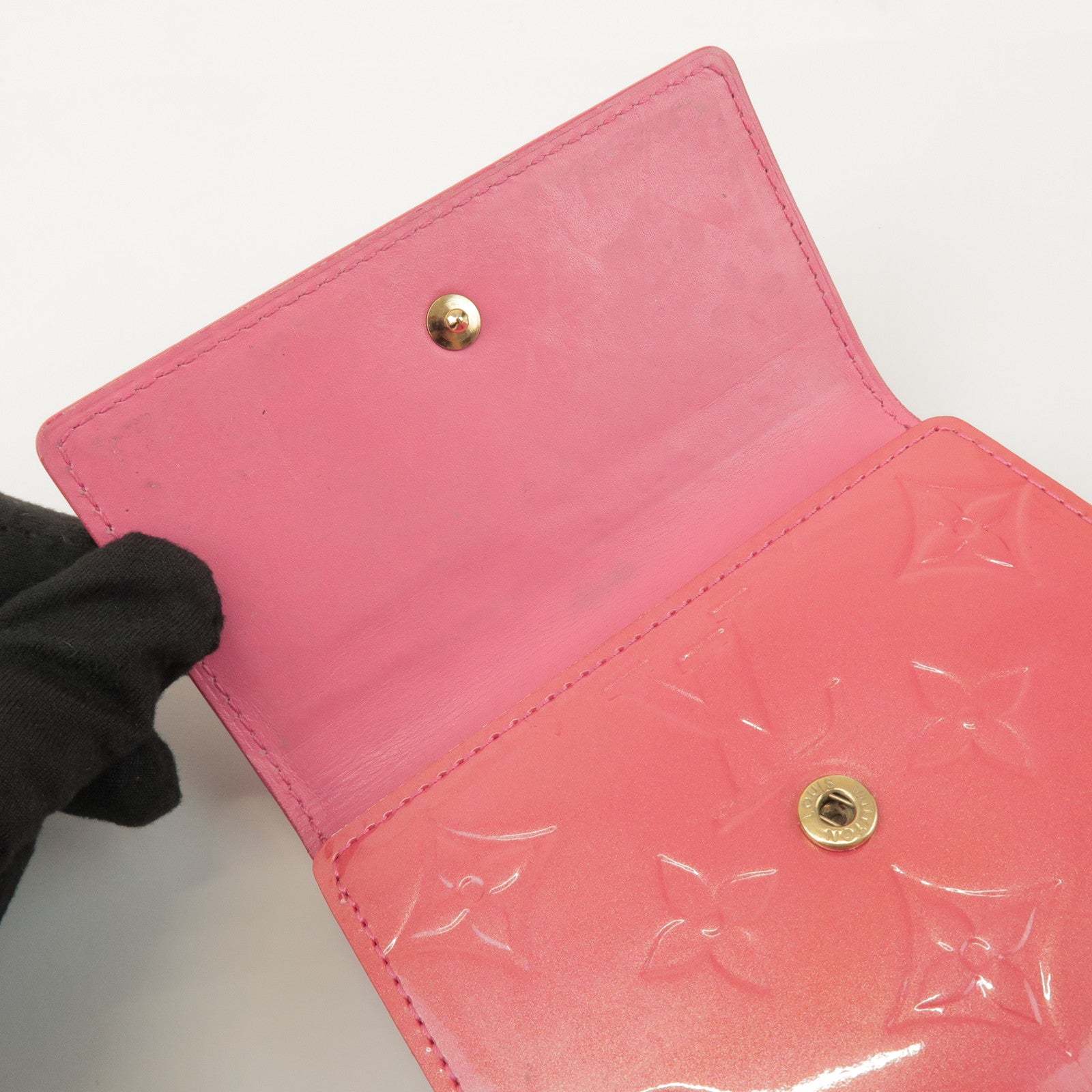 Louis Vuitton Vernis Porte Monnaie Billets Cartes Crédit M9139F