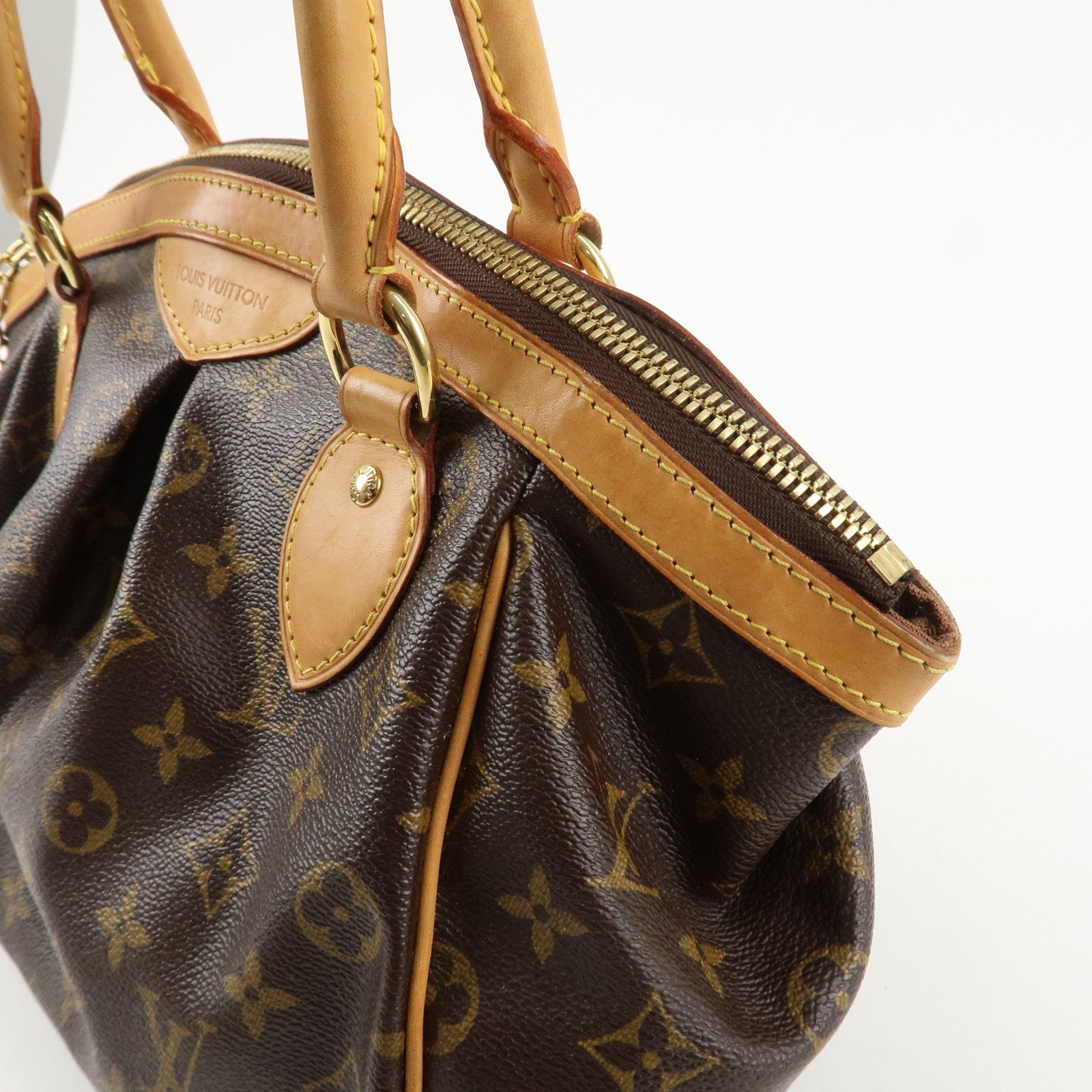 Louis Vuitton Monogram Canvas Tivoli PM Hand Bag Brown M40143 Used