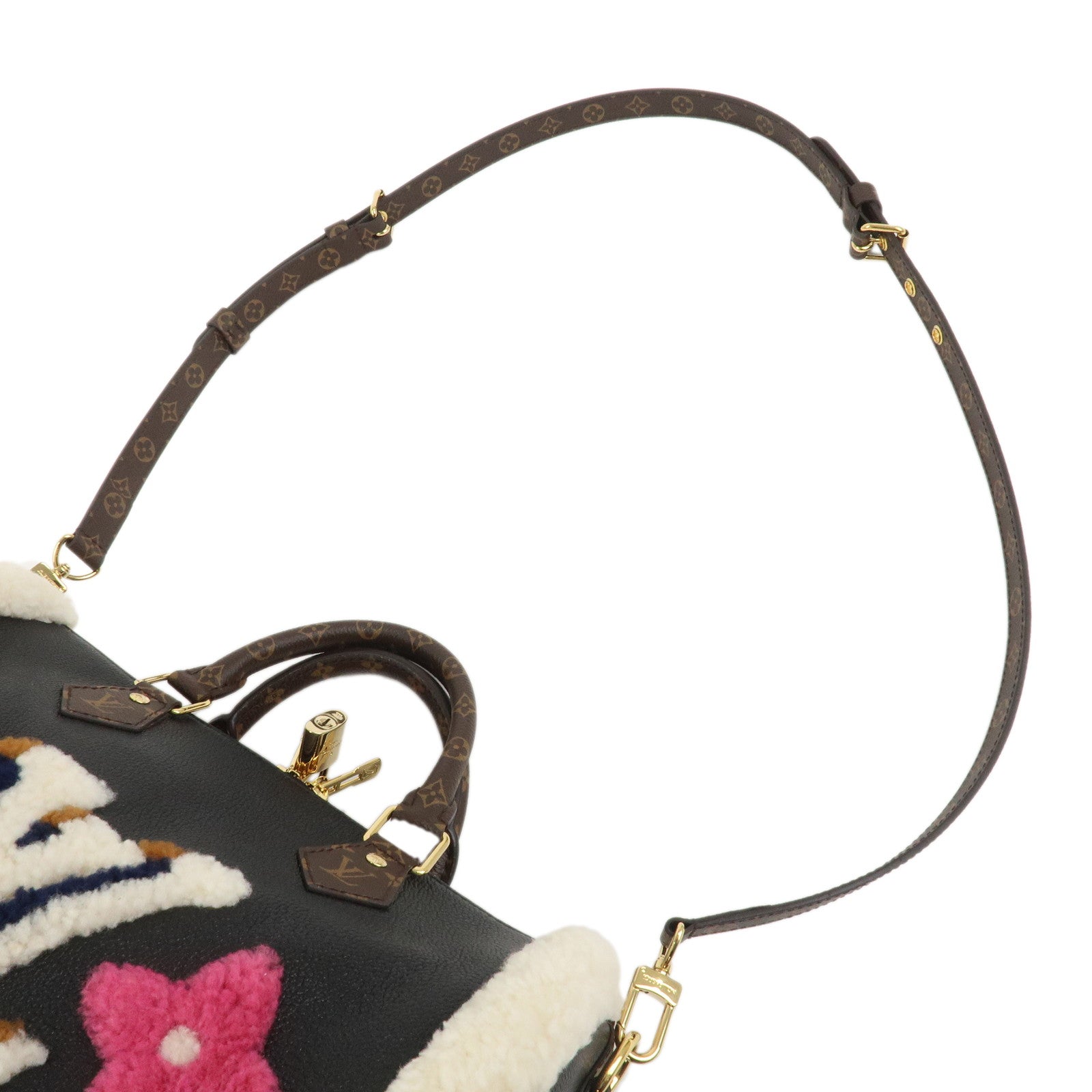 Louis Vuitton Monogram Teddy Speedy Bandouliere30 Boston Bag M56966