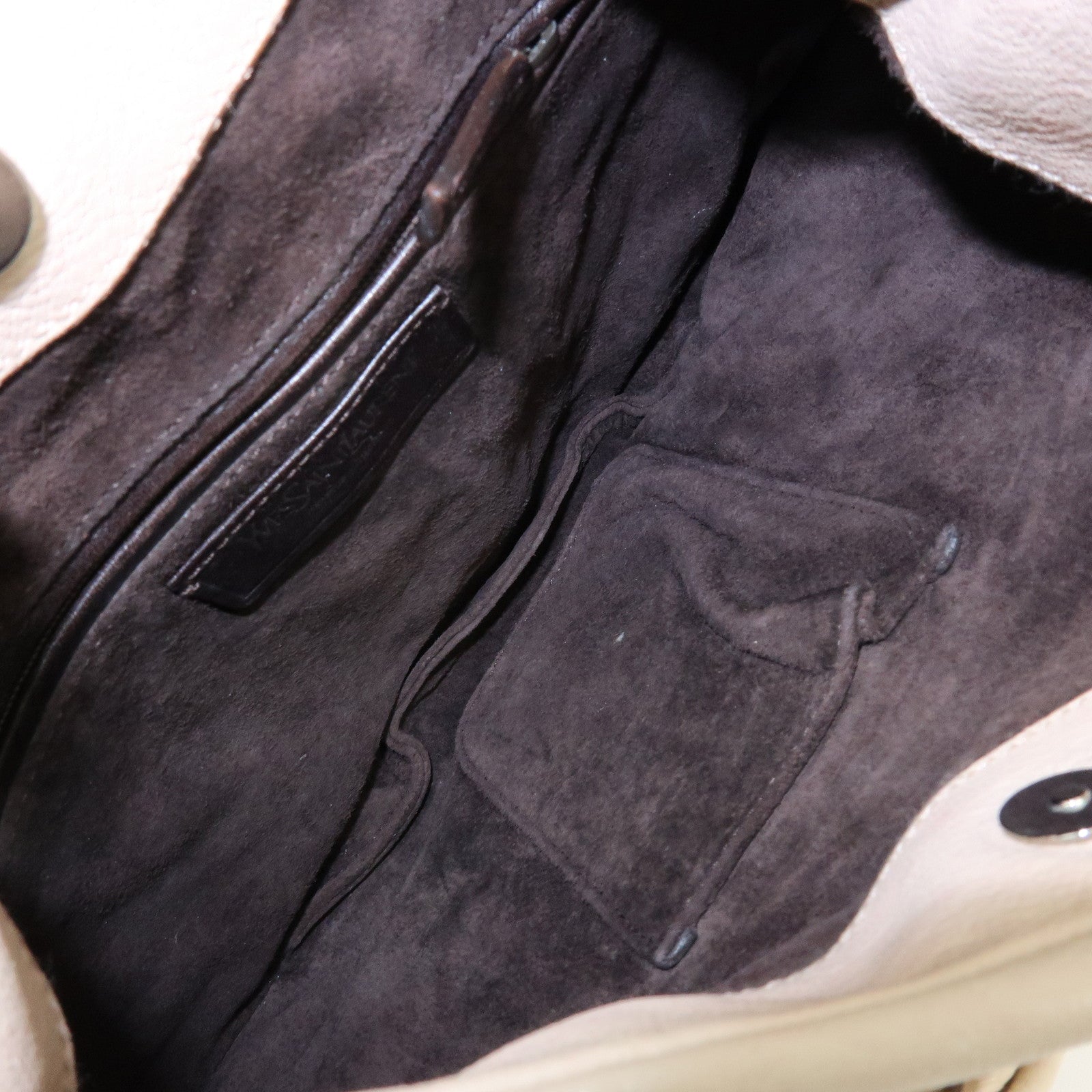 SAINT LAURENT PARIS YSL Nadja Shoulder Bag Light Beige 112937