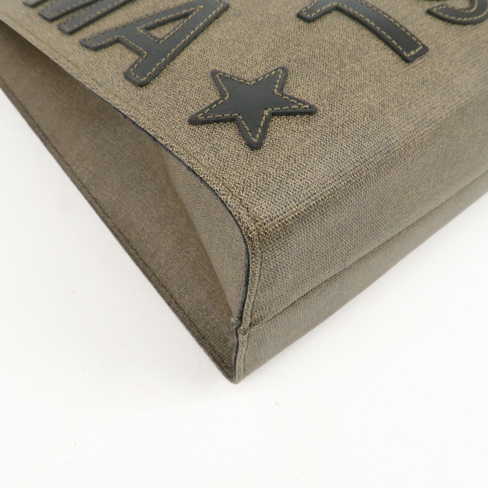 FENDI 1925 ROMA ITALY PVC Leather Tote Bag Brown Black 45426000