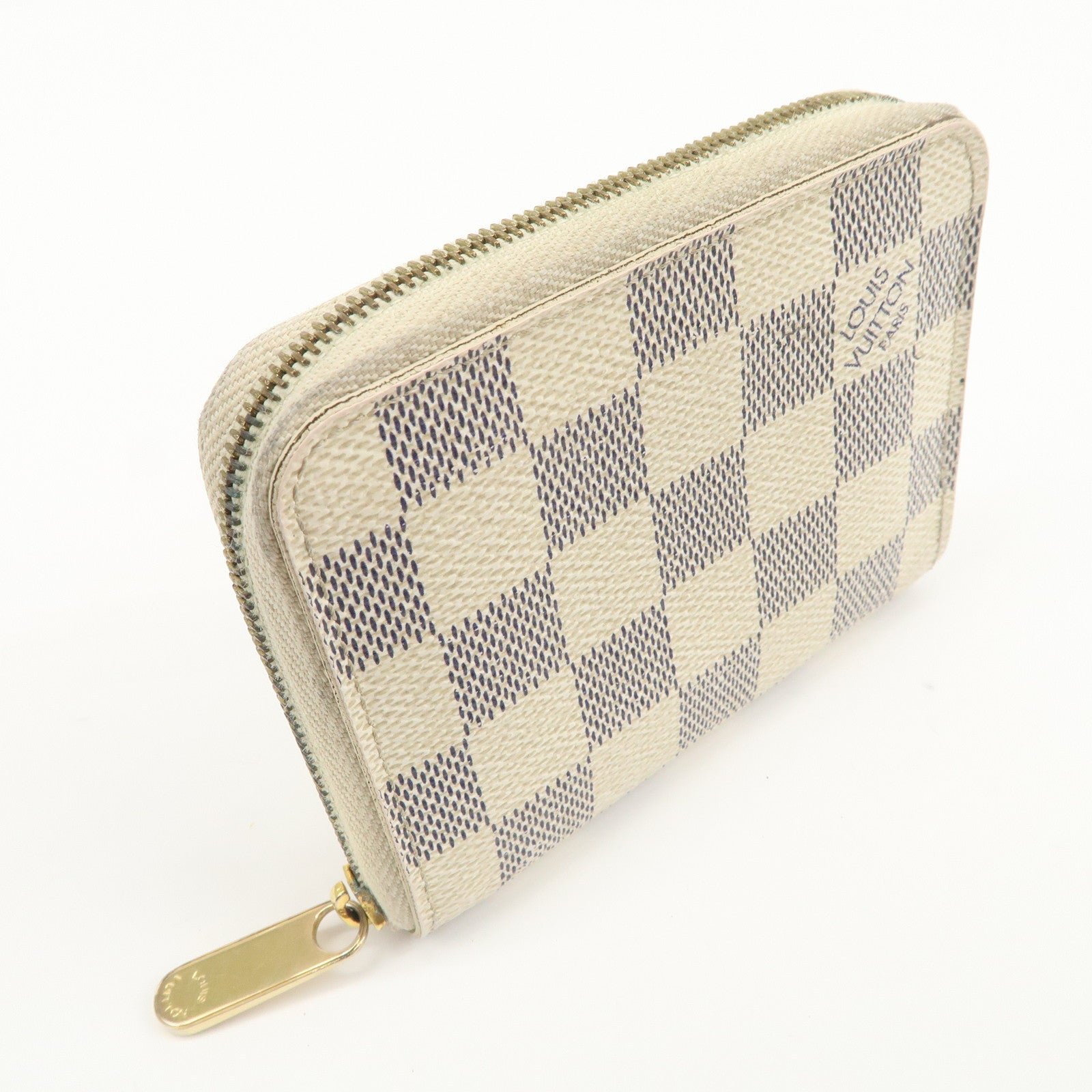 Louis Vuitton Damier Azur Zippy Coin Purse Coin Case Ivory N63069