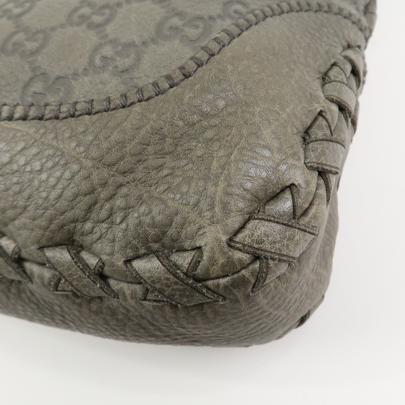 GUCCI Bamboo Guccissima Leather 2Way Bag Hand Shoulder Bag 218491