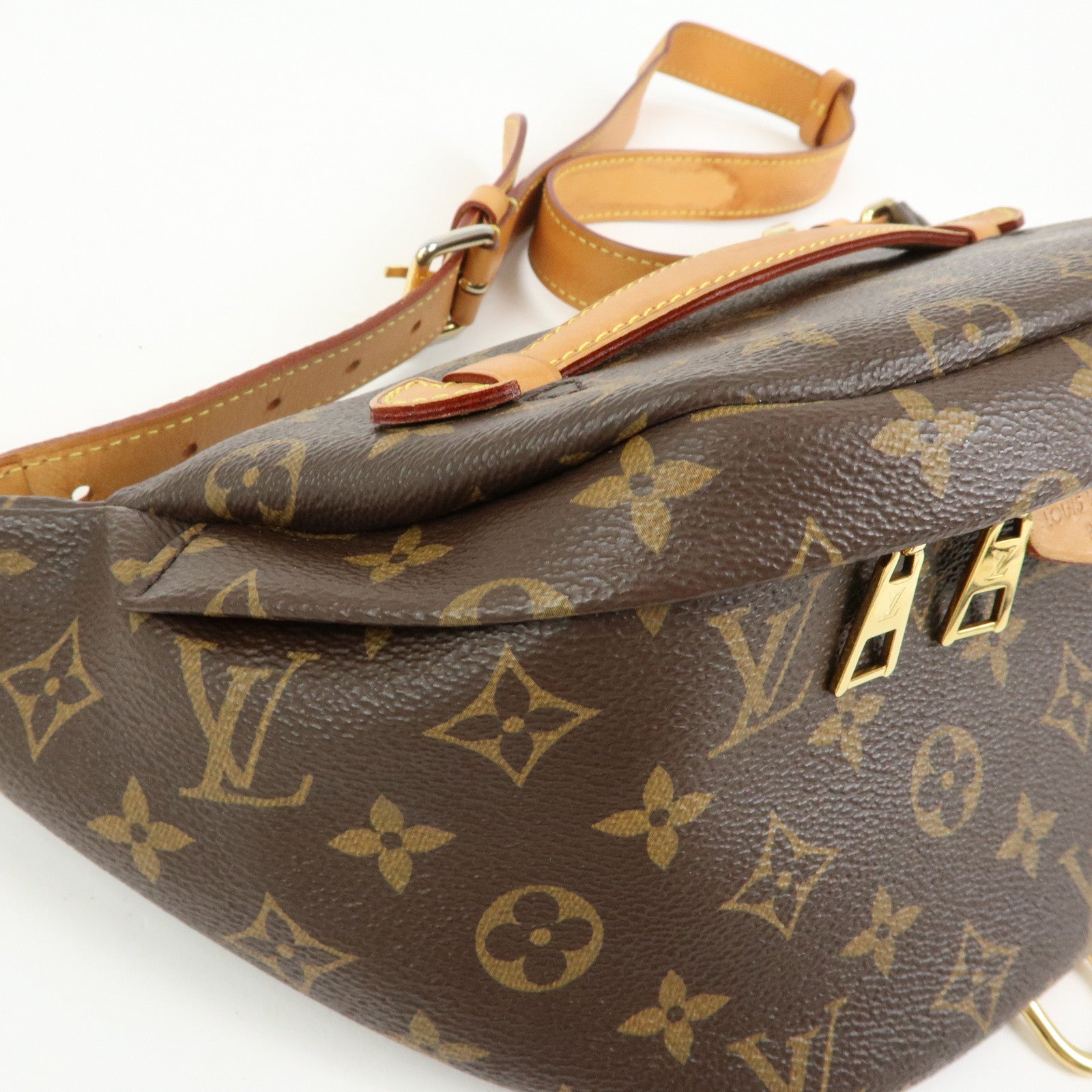 Louis Vuitton Monogram Bum Bag Crossbody Shoulder Bag Brown M43644
