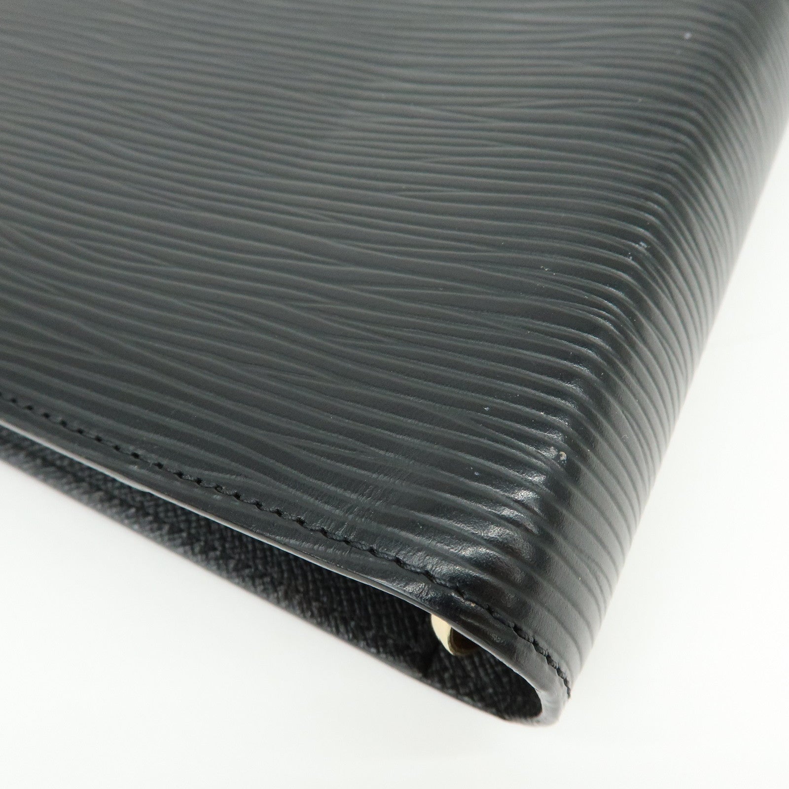 Louis Vuitton Epi Agenda MM Planner Cover Noir Black R20202
