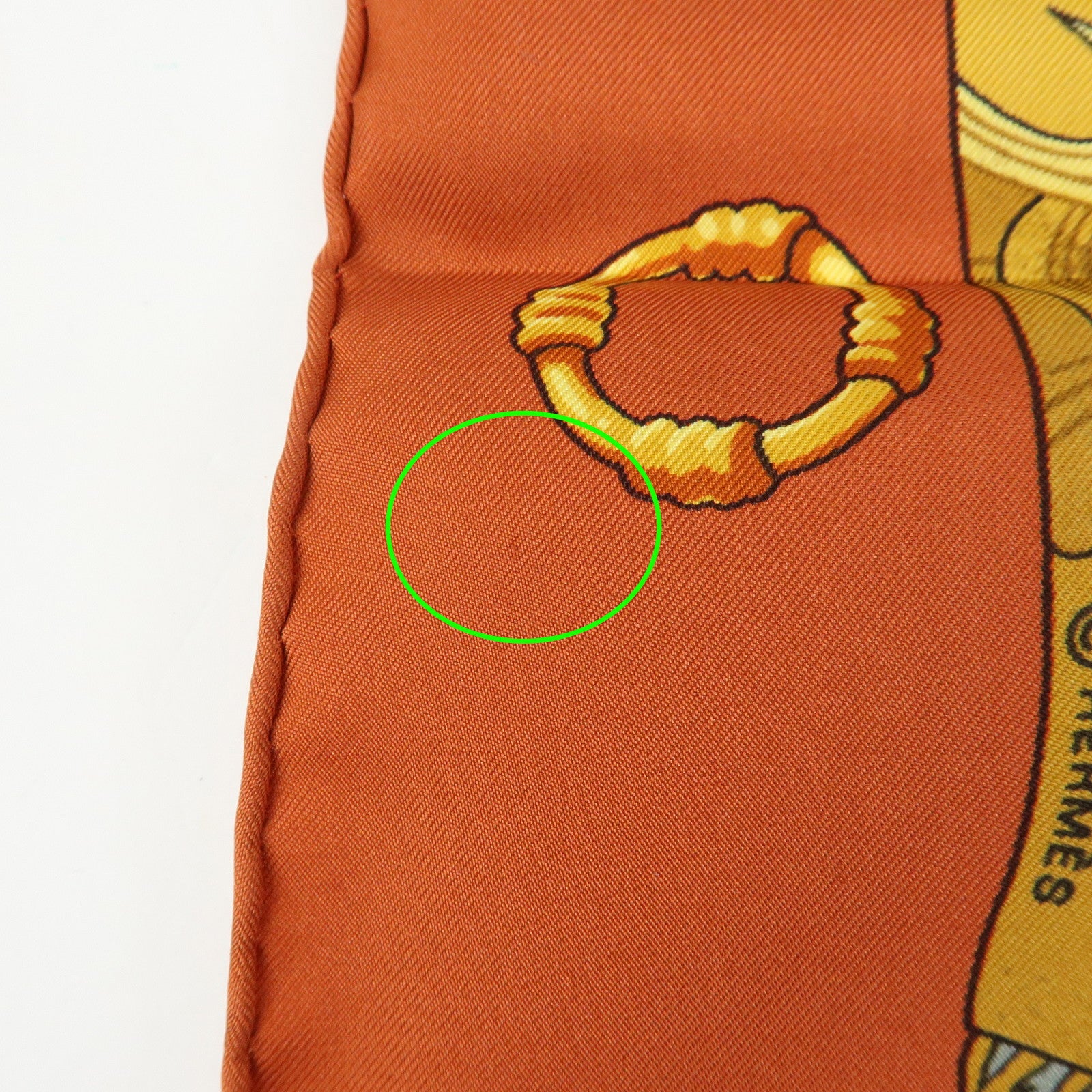 HERMES Carre 90 Silk 100% Soleil de Soie Scarf Gold Brown Blue
