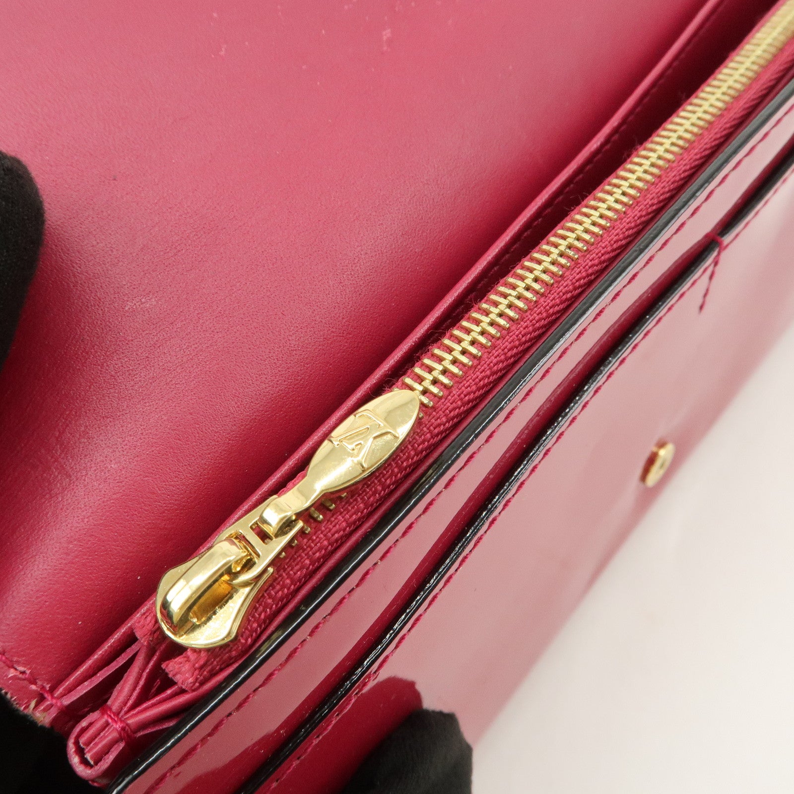 Louis Vuitton Vernis Leather Louise GM Clutch Bag Wallet Rose Indien M61317