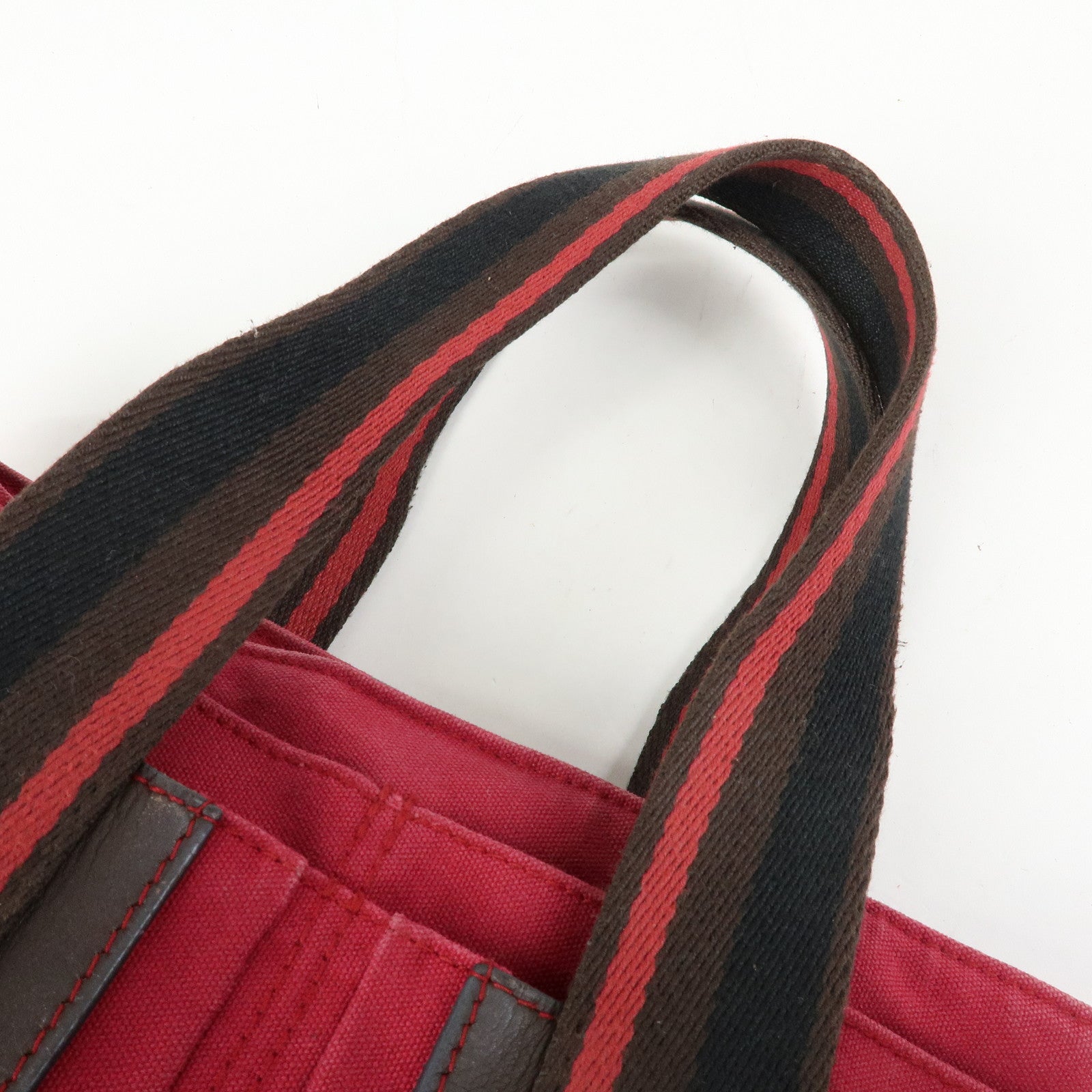 HERMES Troca Horizontal PM Canvas Tote Bag Hand Bag Pink