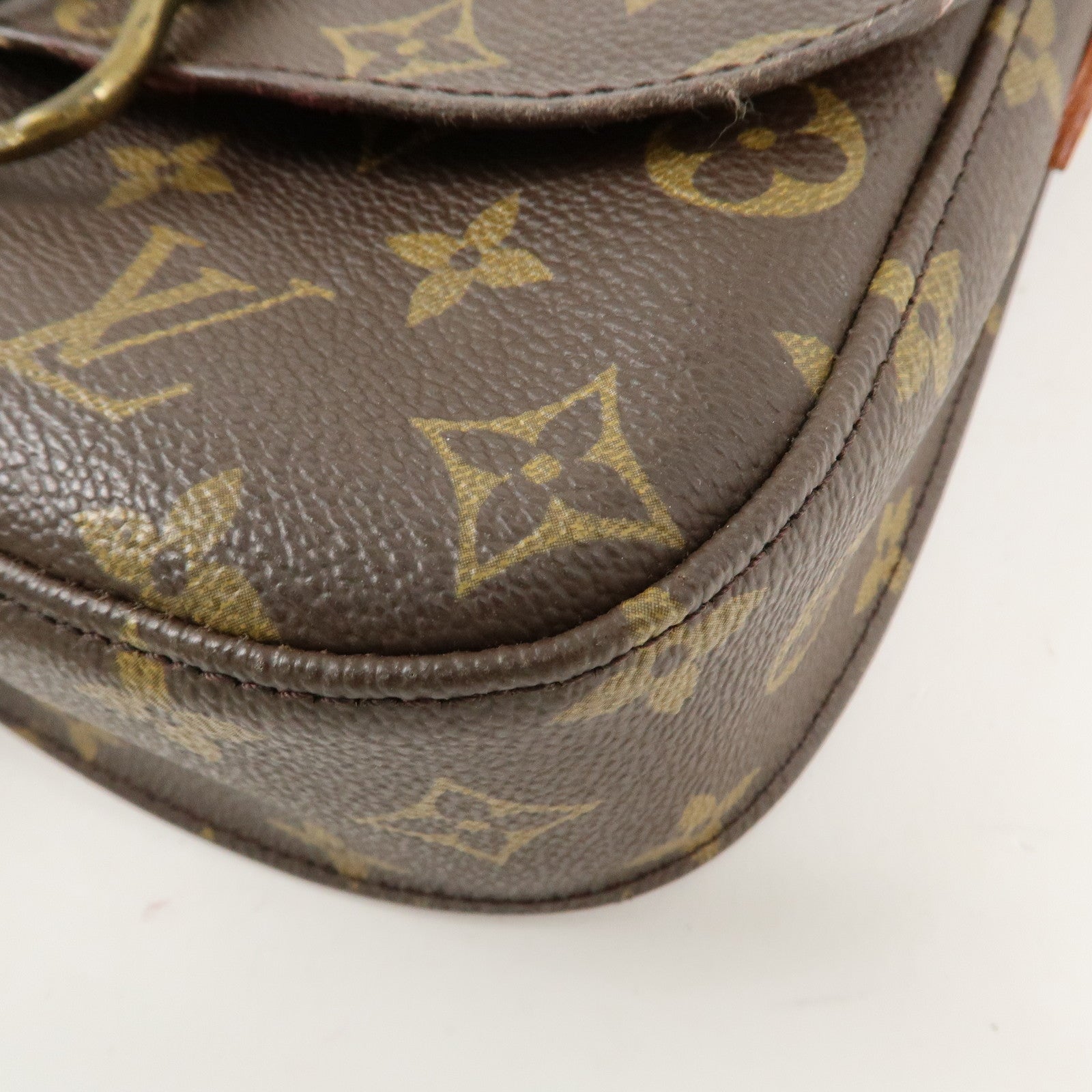 Louis Vuitton Monogram Saint Cloud MM Shoulder Bag Brown M51243 Used