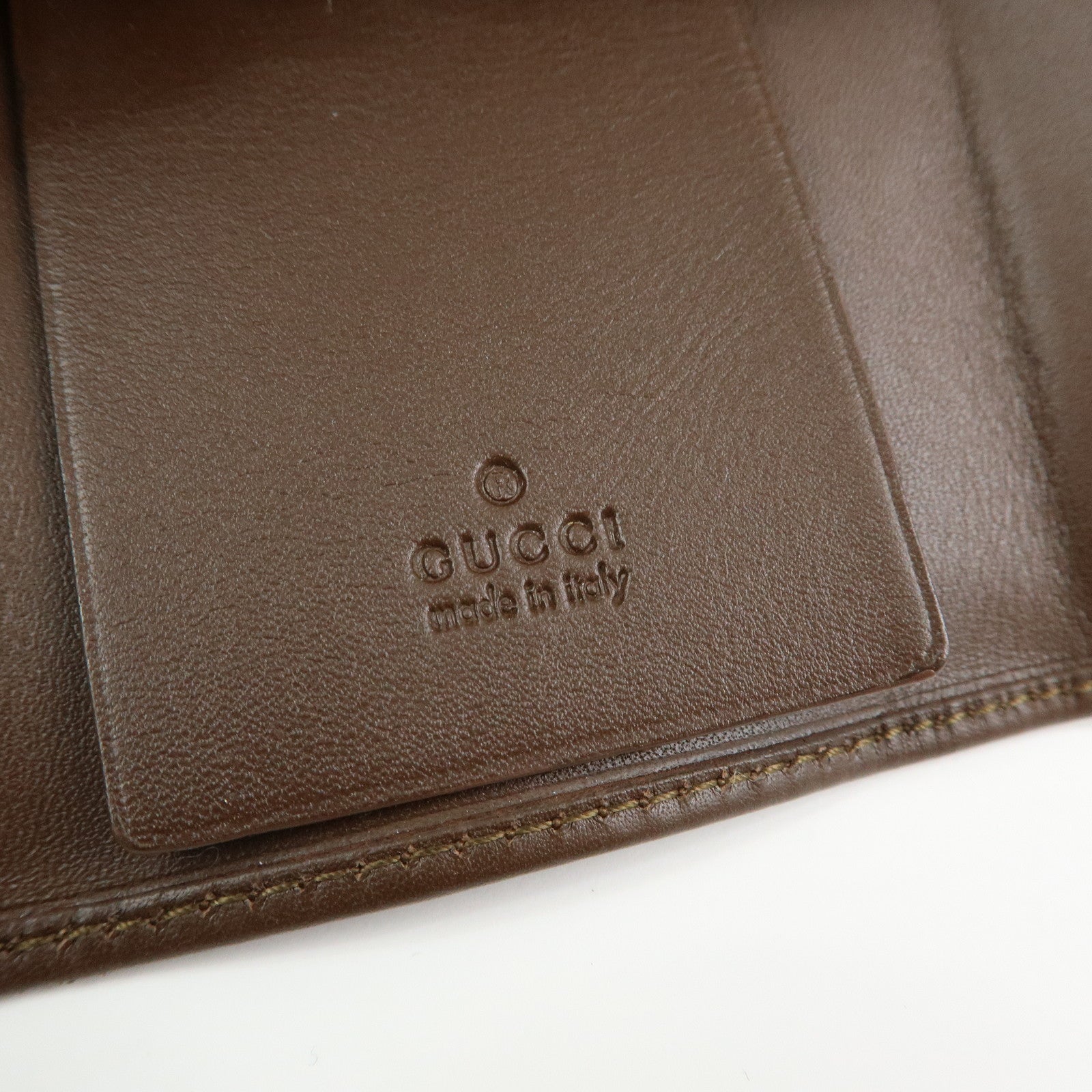 GUCCI GG Canvas Leather 6 Ring Key Case Beige Brown