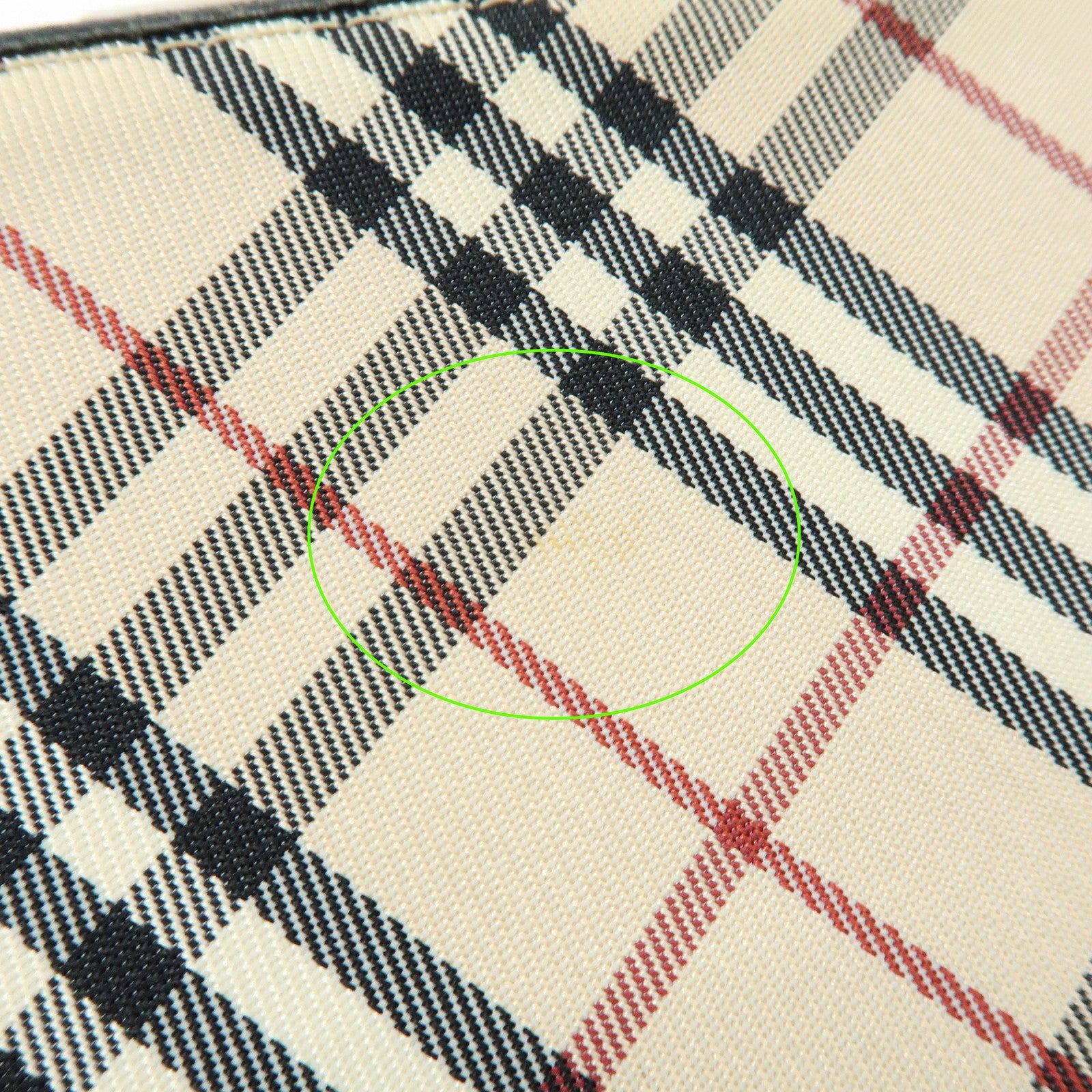 BURBERRY Nova Plaid Canvas Leather Compact Wallet Black Beige