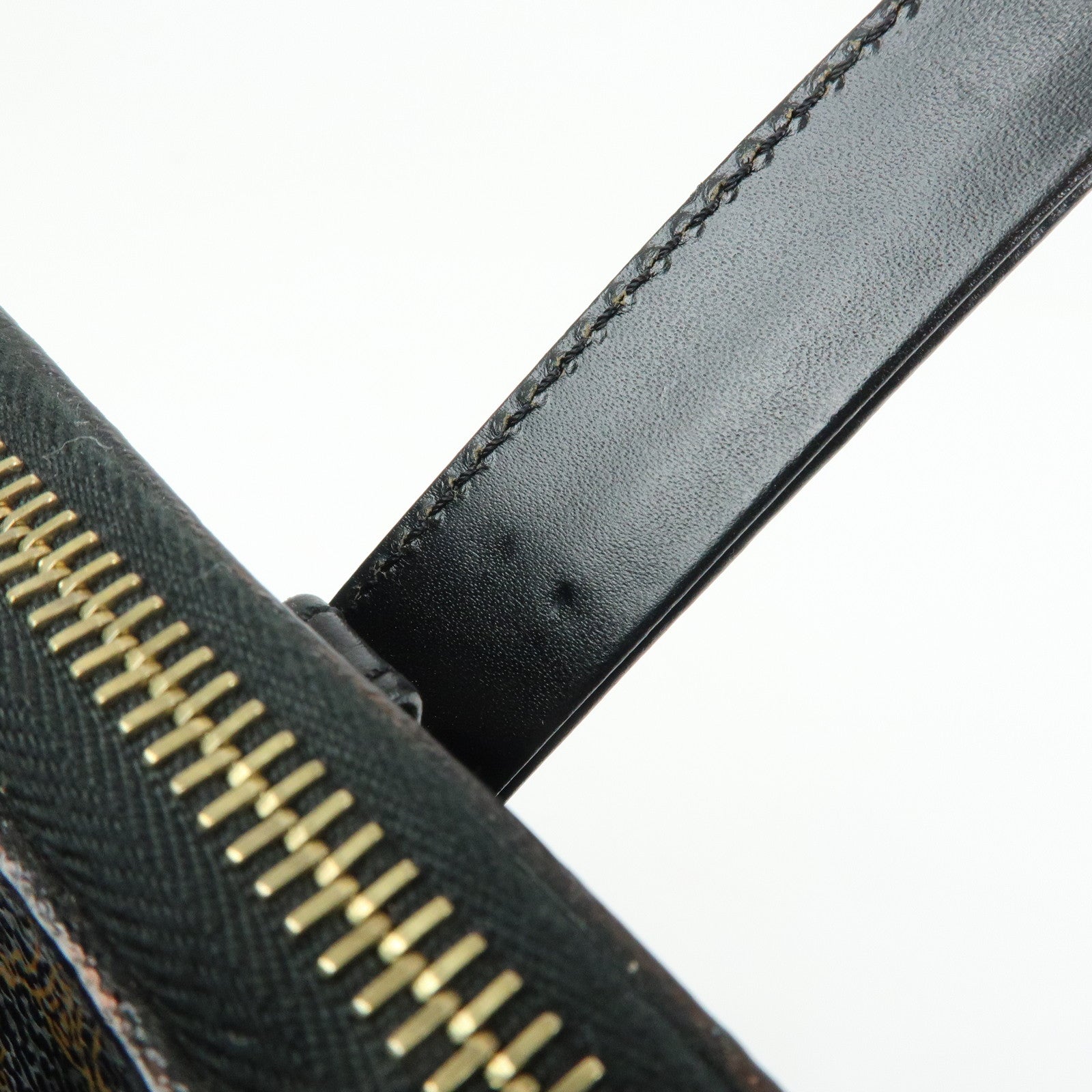 CELINE Macadam PVC Leather 2Way Bag Hand Bag Shoulder Bag Brown